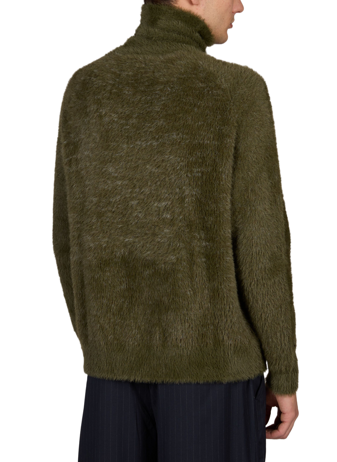 Oversized high-neck faux fur-effect sweater KIDSUPER Green