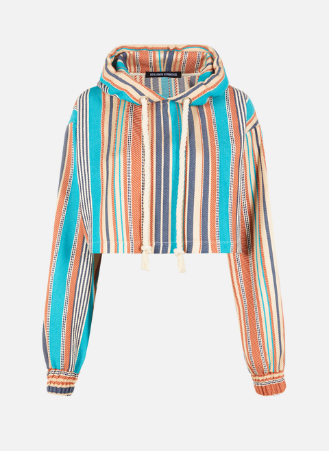 Short striped hoodie MulticolorBENJAMIN BENMOYAL 