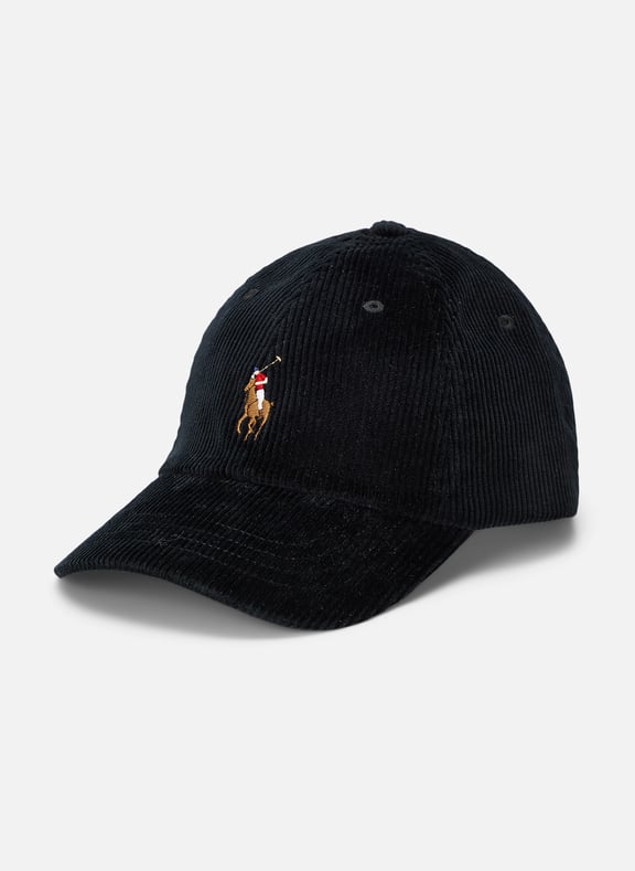 Corduroy baseball cap Black by POLO RALPH LAUREN POLO RALPH LAUREN Corduroy baseball cap Black