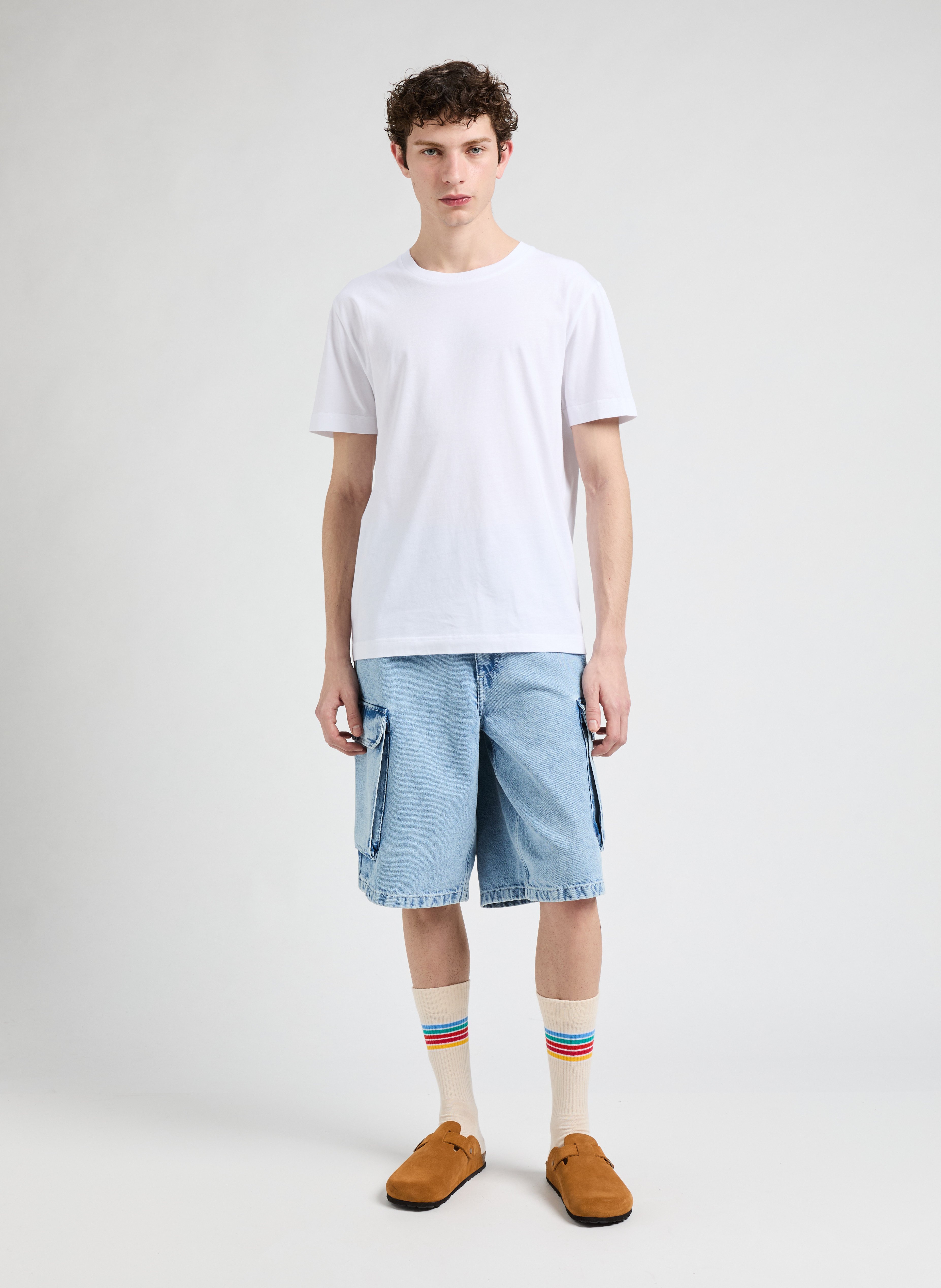 Short large délavé SAISON 1865 Bleu