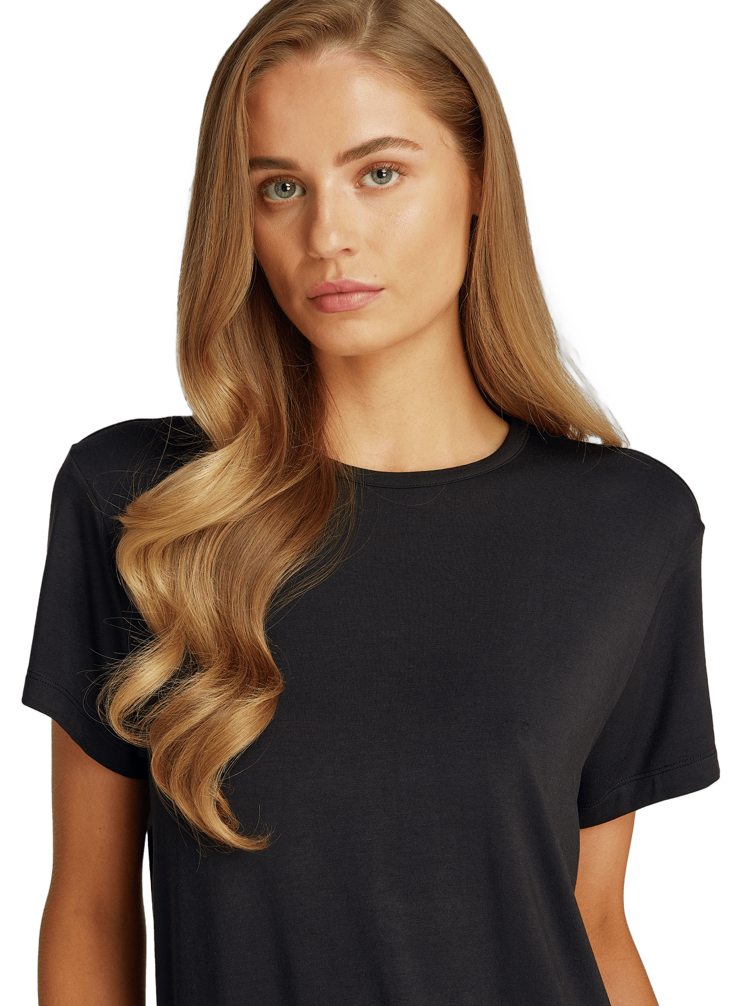 T-shirt col rond droit  CALVIN KLEIN Noir