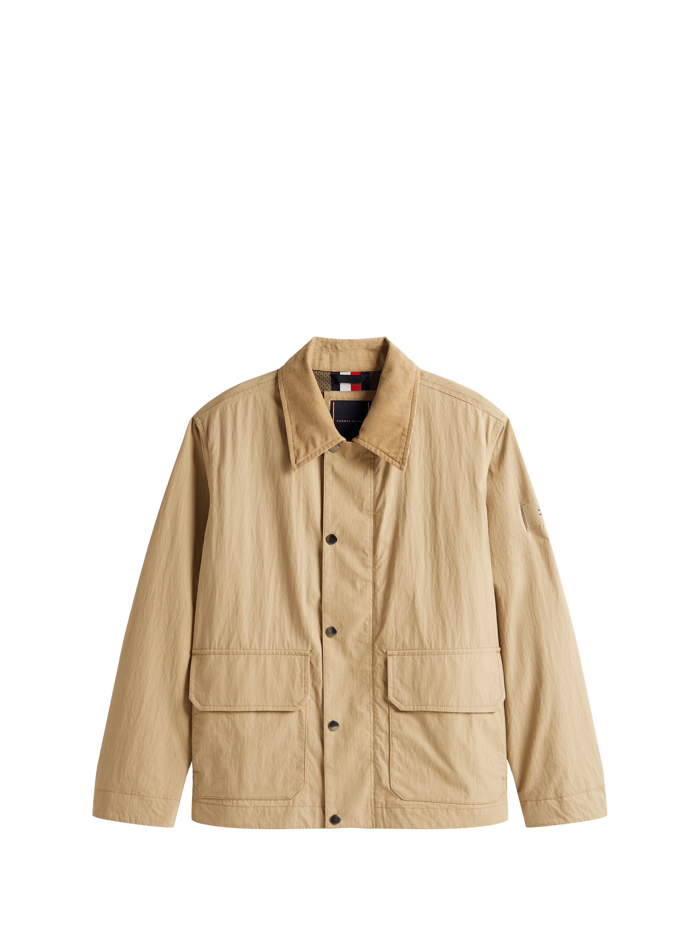 Water-repellent jacket with corduroy collar TOMMY HILFIGER Beige