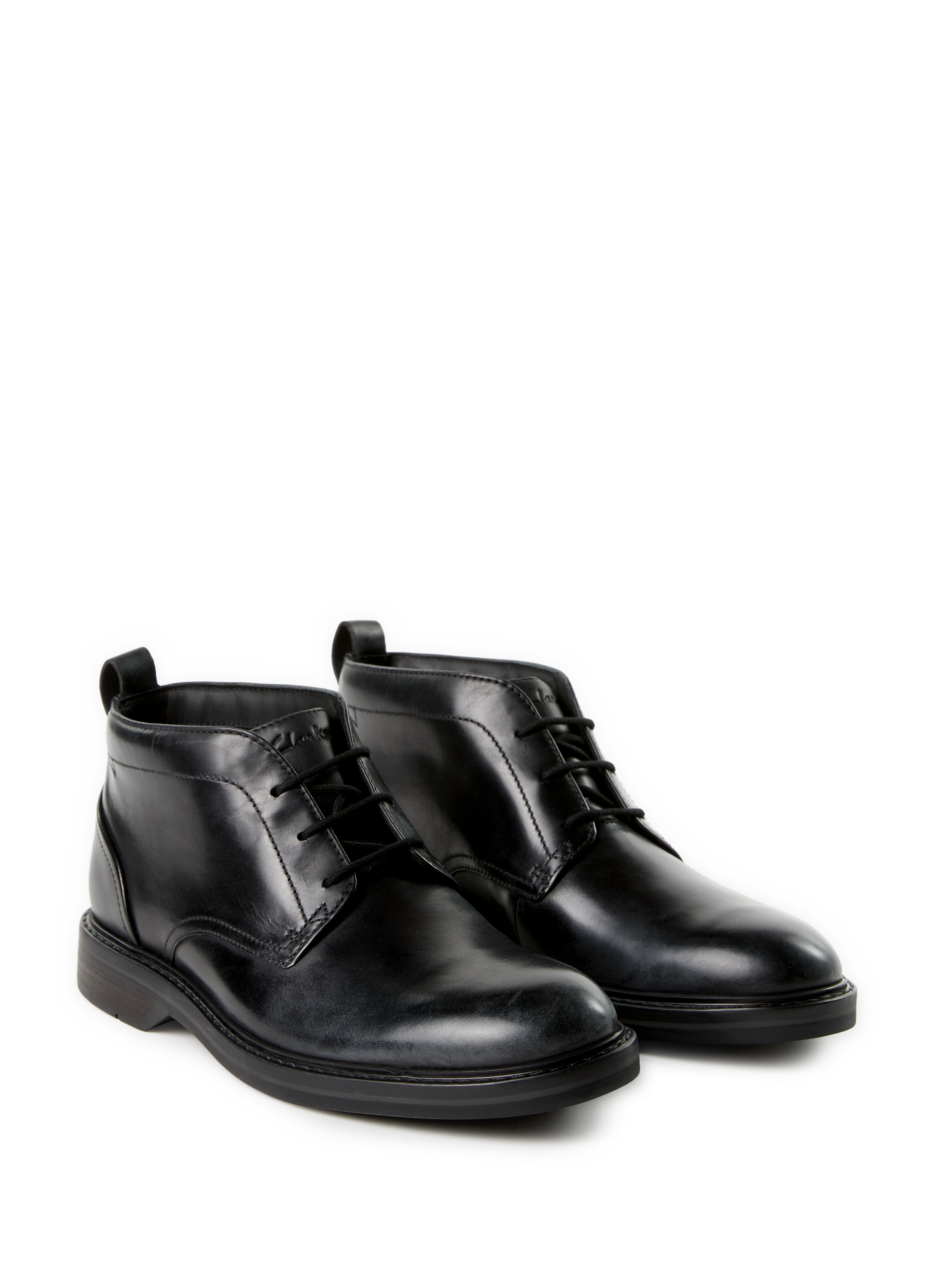 Solid leather derbies CLARKS Black