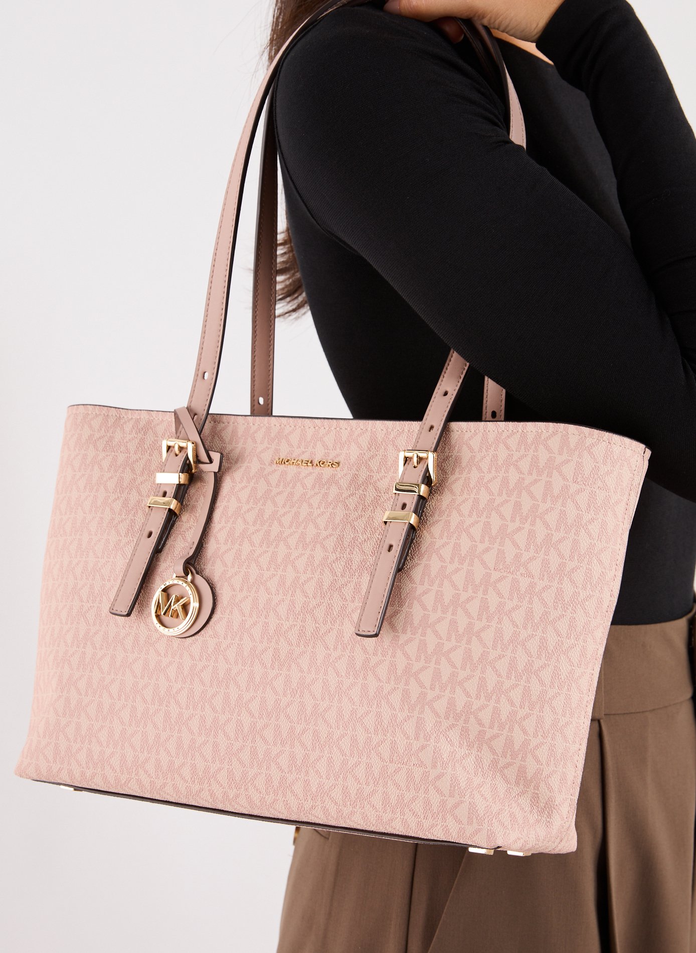 Monogram-print handbag MICHAEL KORS Pink