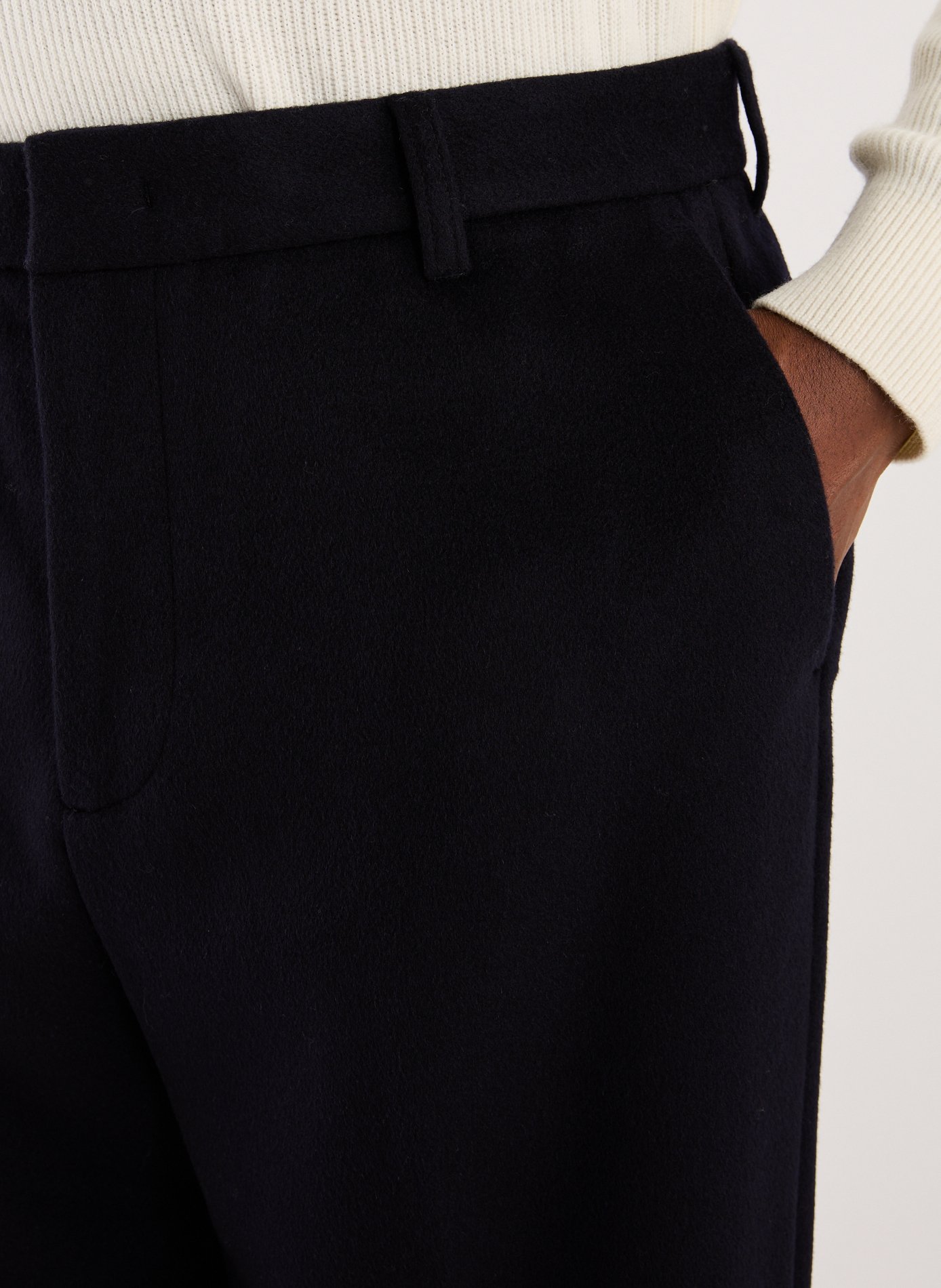 Straight trousers in mixed wool and cashmere EMPORIO ARMANI Blue