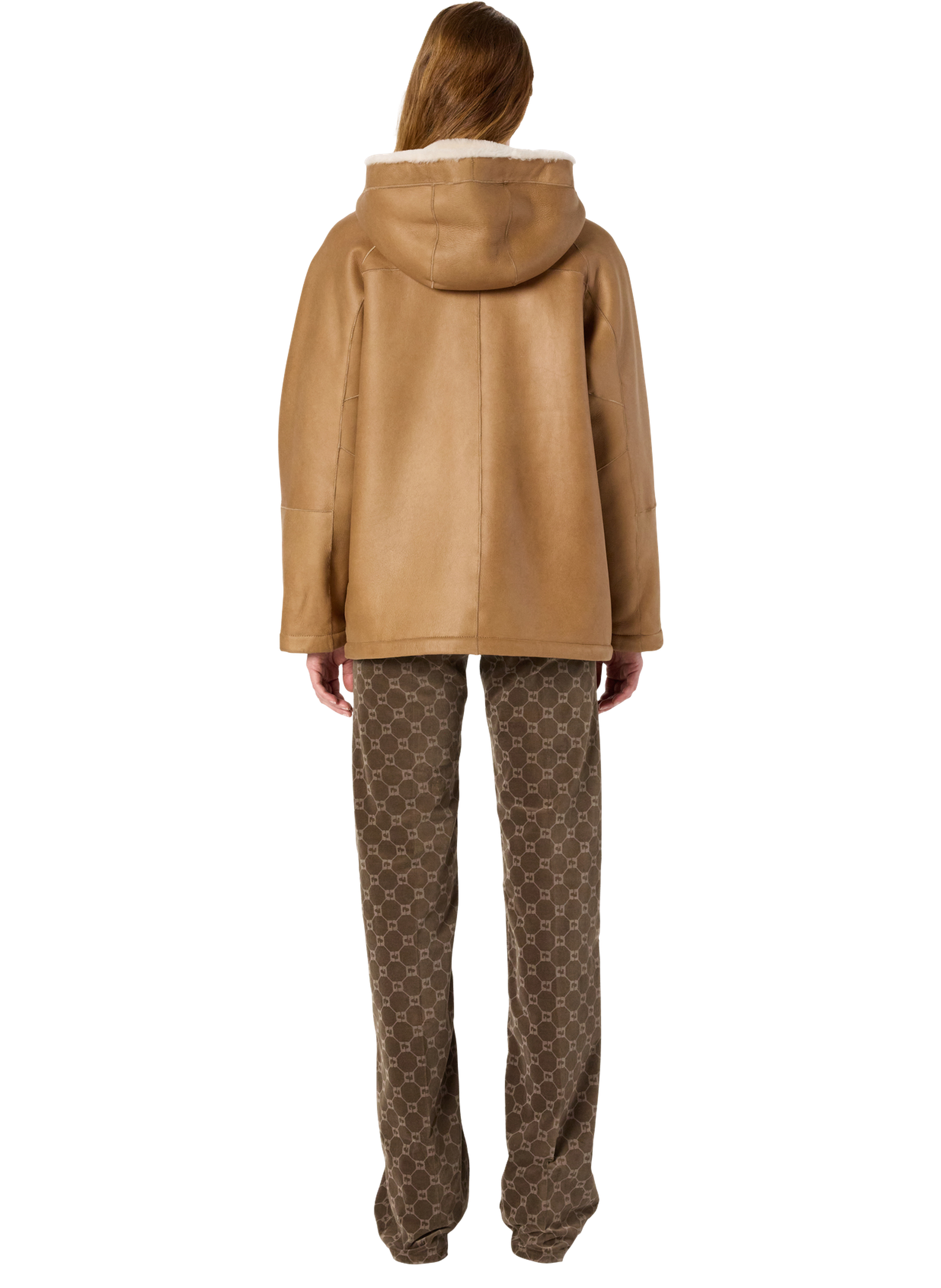 Manteau court en peau lainée - margaux GERARD DAREL Beige