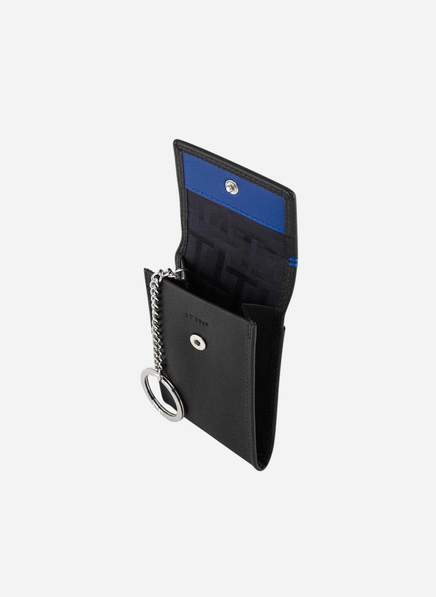 Etui clés à rabat martin en cuir lisse LE TANNEUR Noir