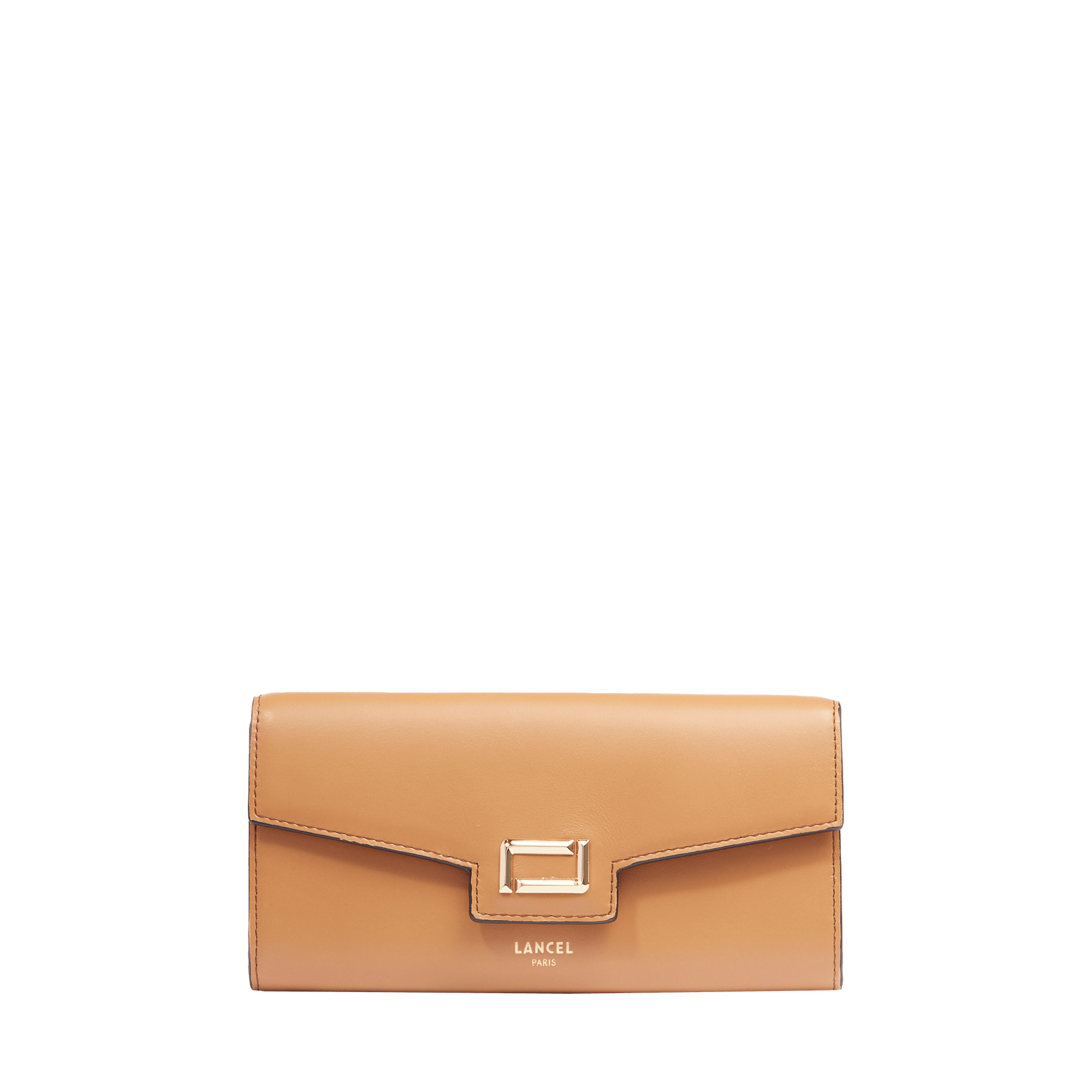 Portefeuille long rabat rabat angèle de lancel en cuir LANCEL Marron