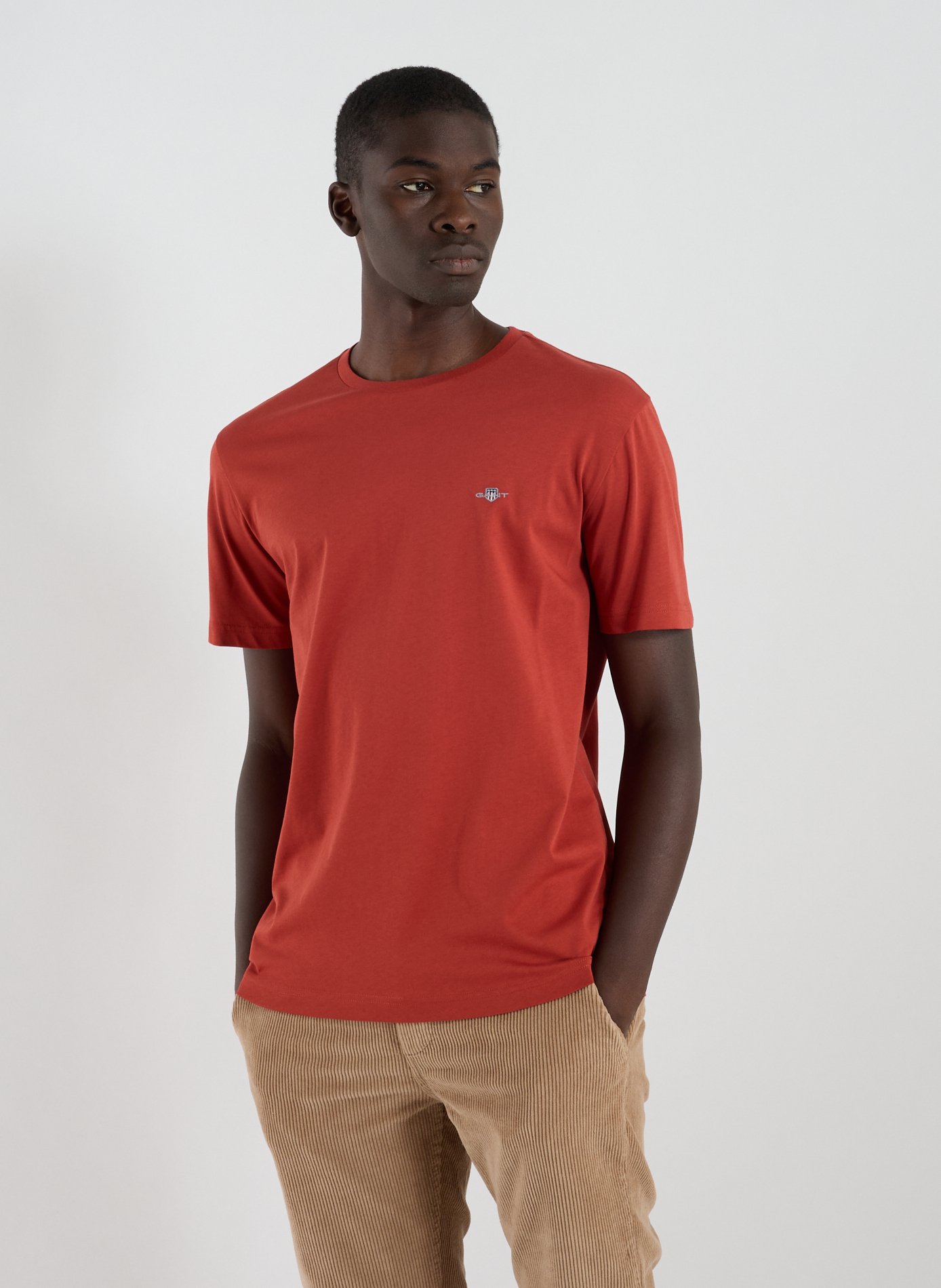 GANT Plain Cotton T-shirt Orange