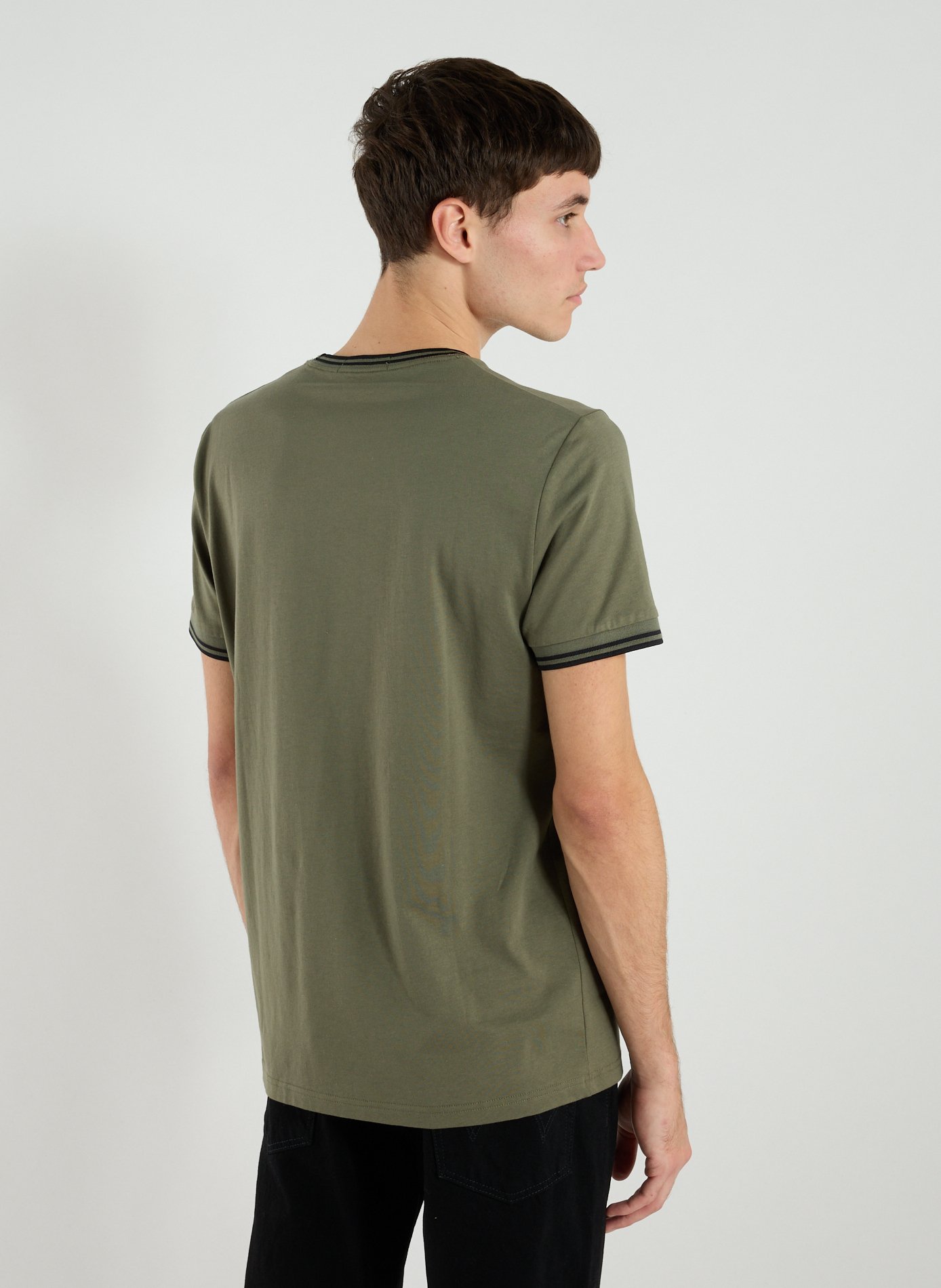T-shirt brodé en coton FRED PERRY Vert