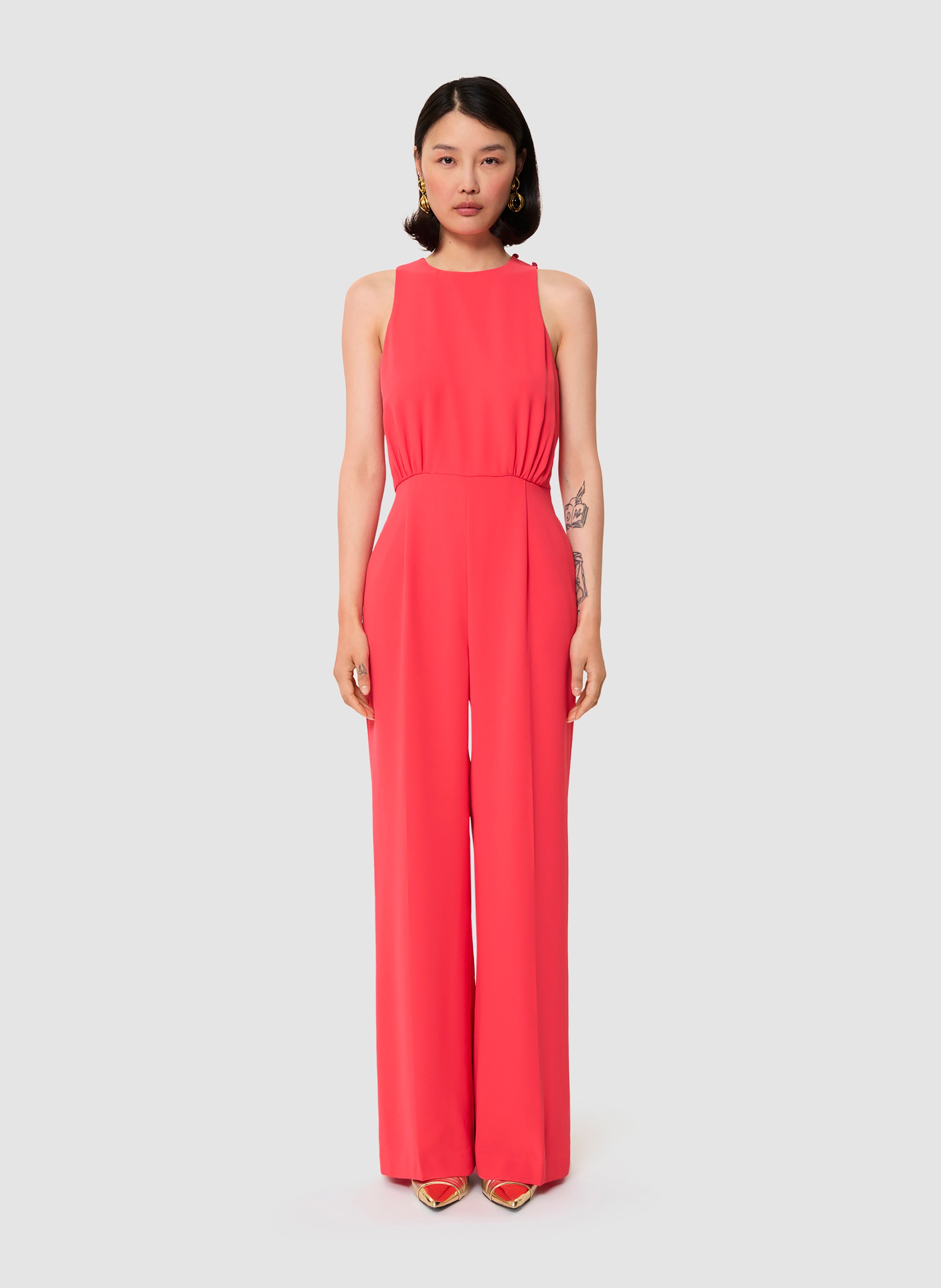 TARA JARMON Combinaison cherry coquelicot Rouge