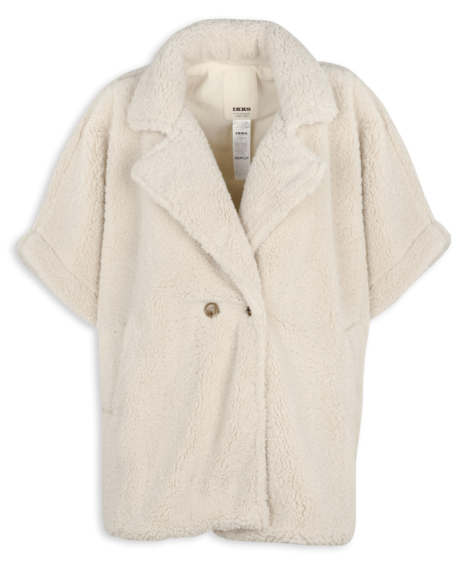Cape oversize en fourrure synthétique IKKS Beige