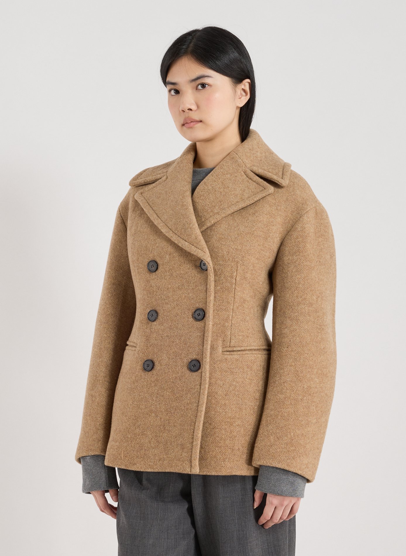 SANDBEIGE Manteau en laine Beige