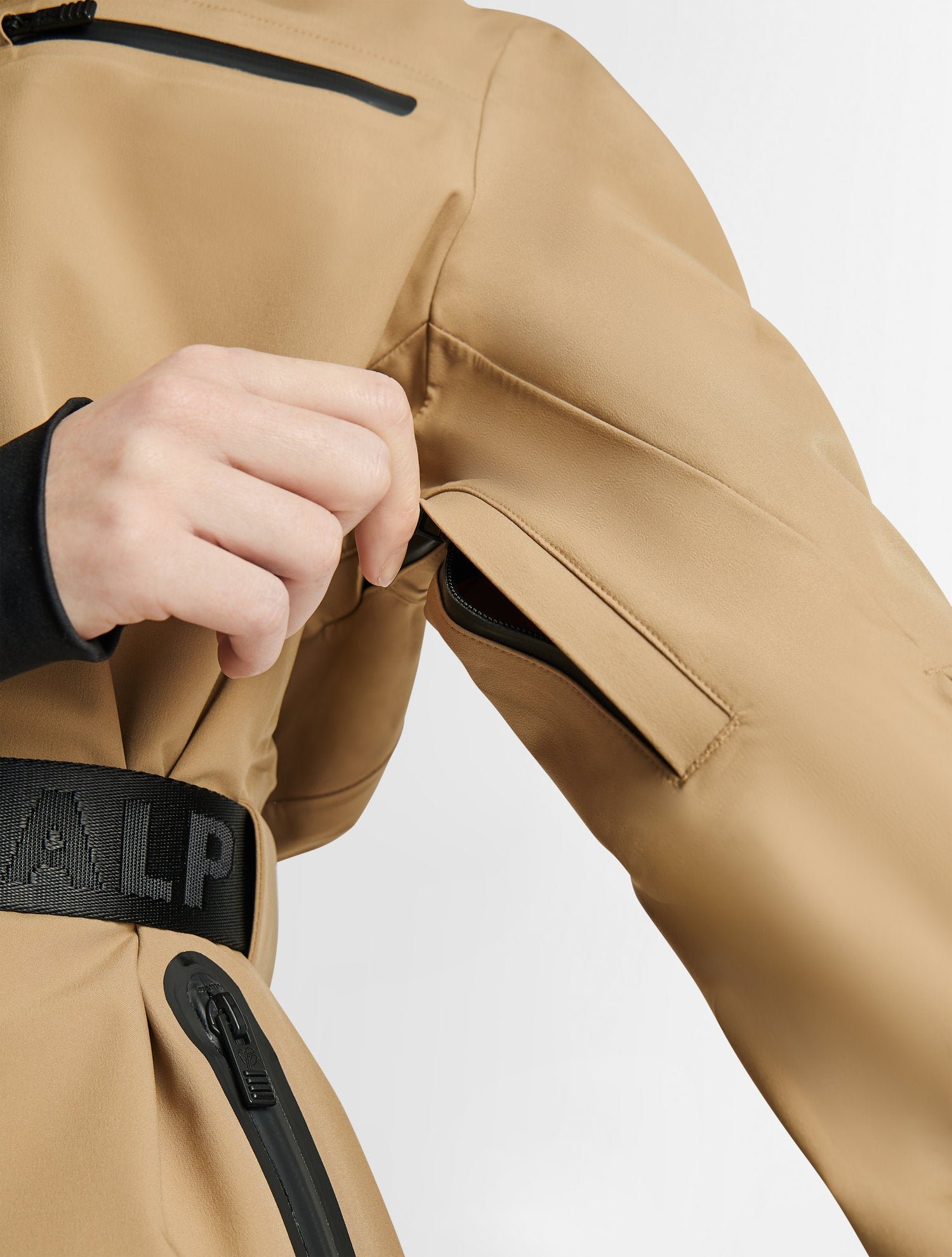 Veste de ski roppi col capuche coupe regular FUSALP Beige