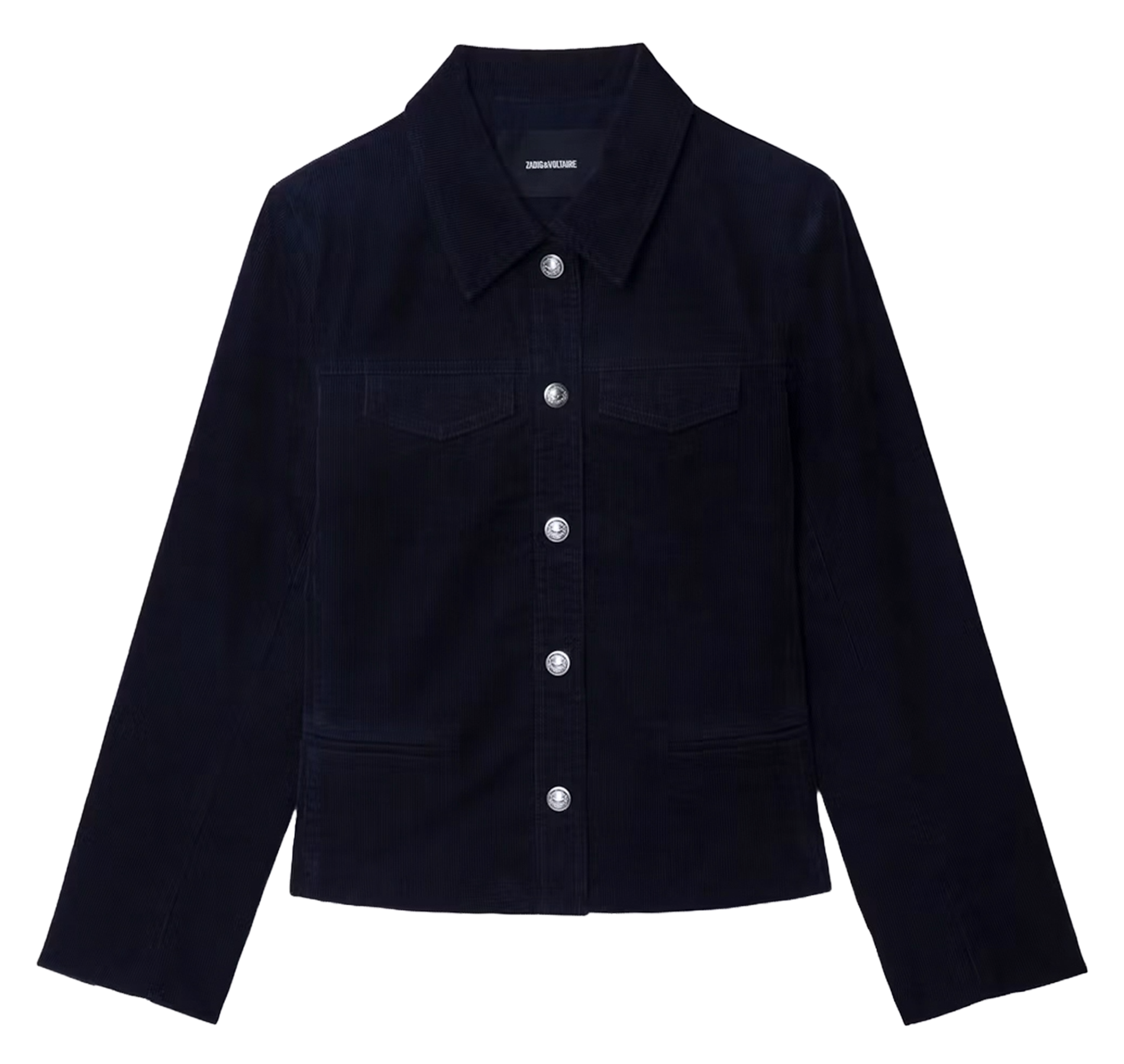 Blouson col classique en coton mélangé liam ZADIG&VOLTAIRE Bleu