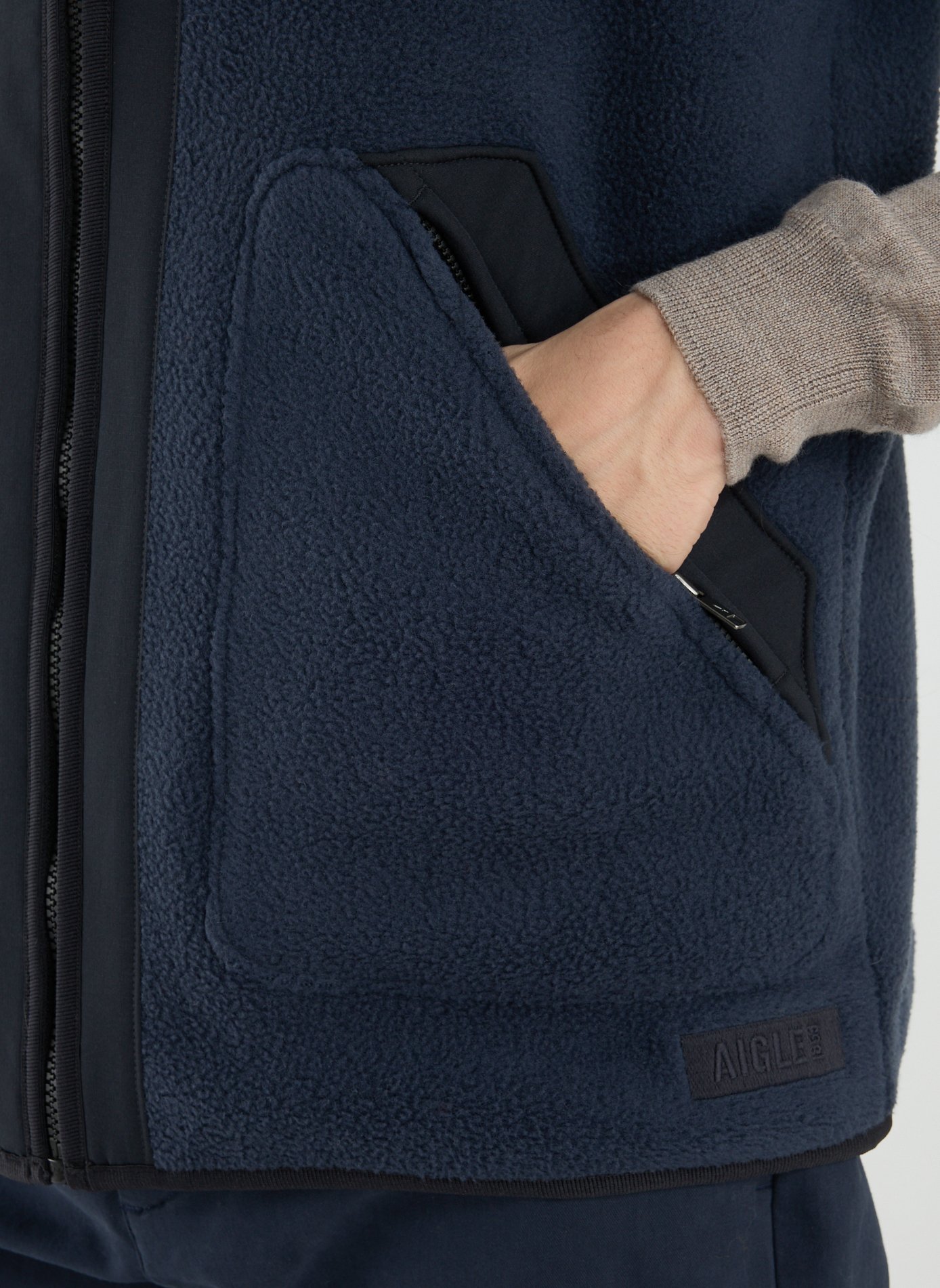 Veste sans manches sherpa réversible T-KIT AIGLE Bleu