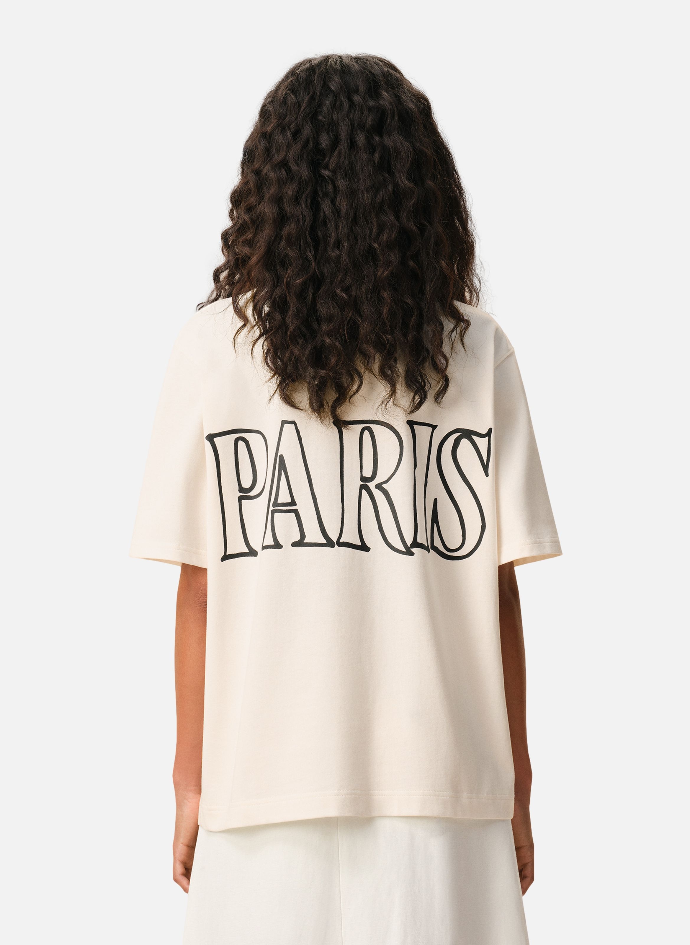 T-shirt imprimé ami paris unisexe en coton AMI PARIS Blanc