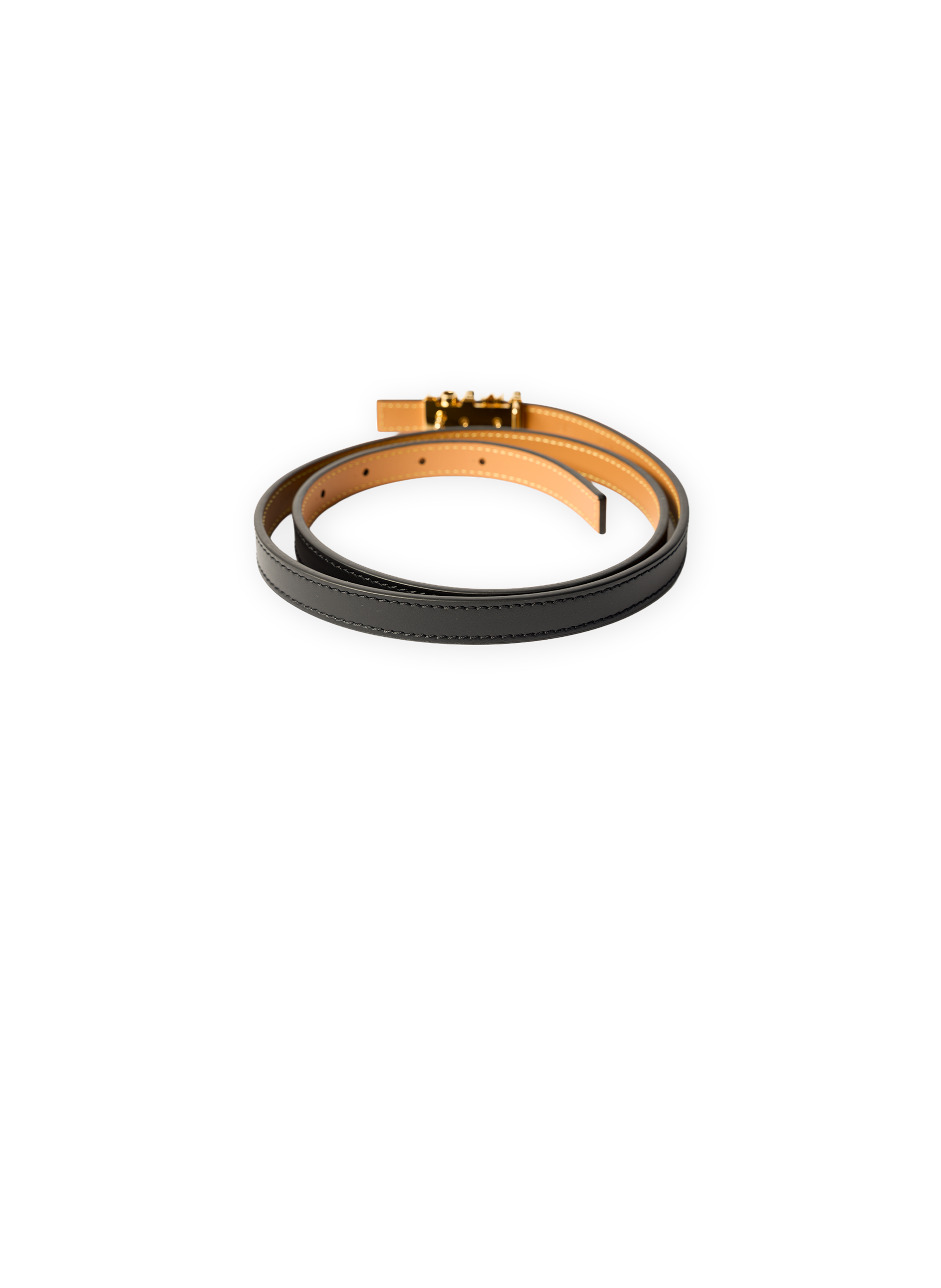 Thin belt in smooth leather with graphic buckle LOEWE Black