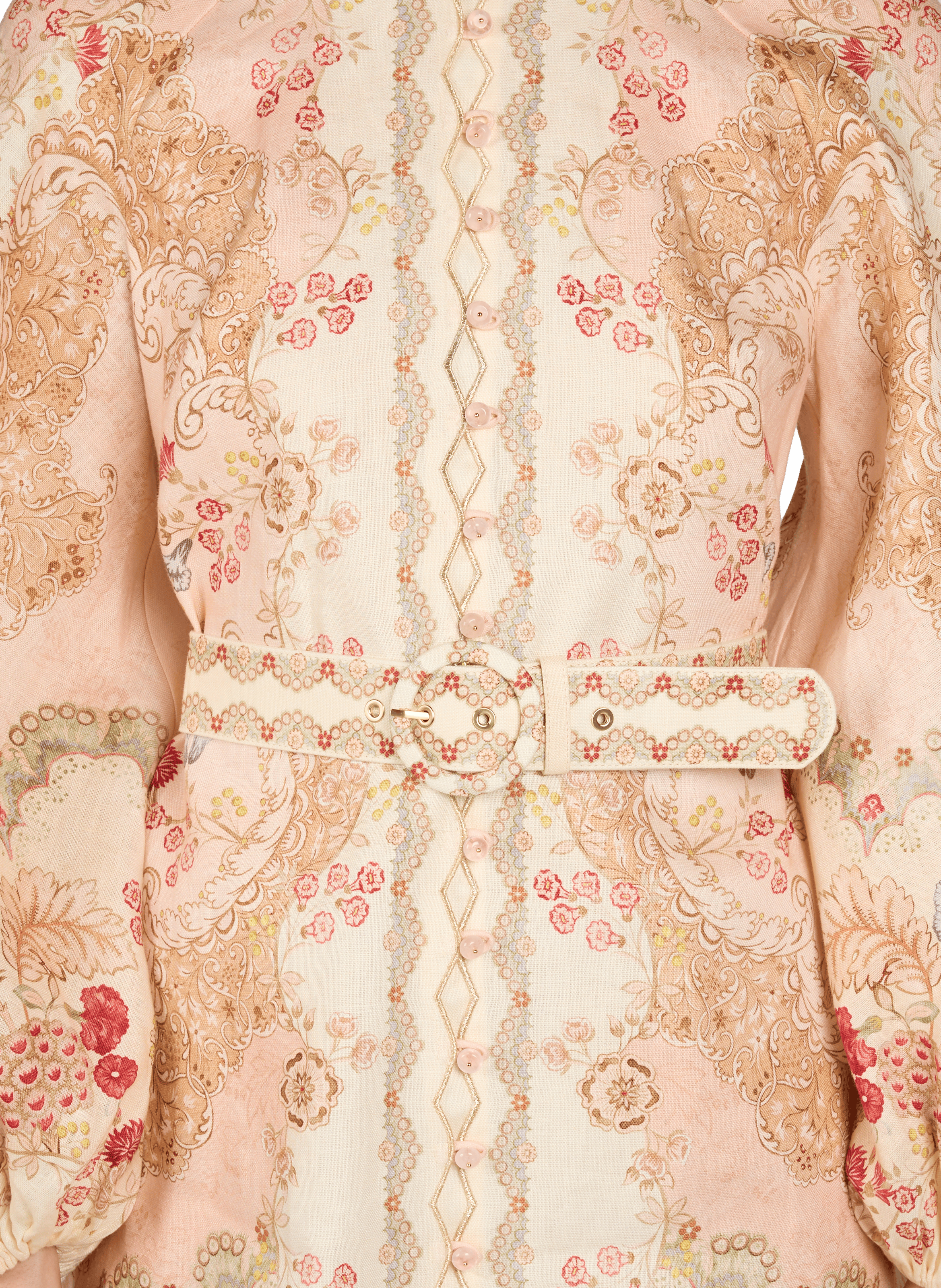 Mini robe Daylight imprimée en lin ZIMMERMANN Multicolore