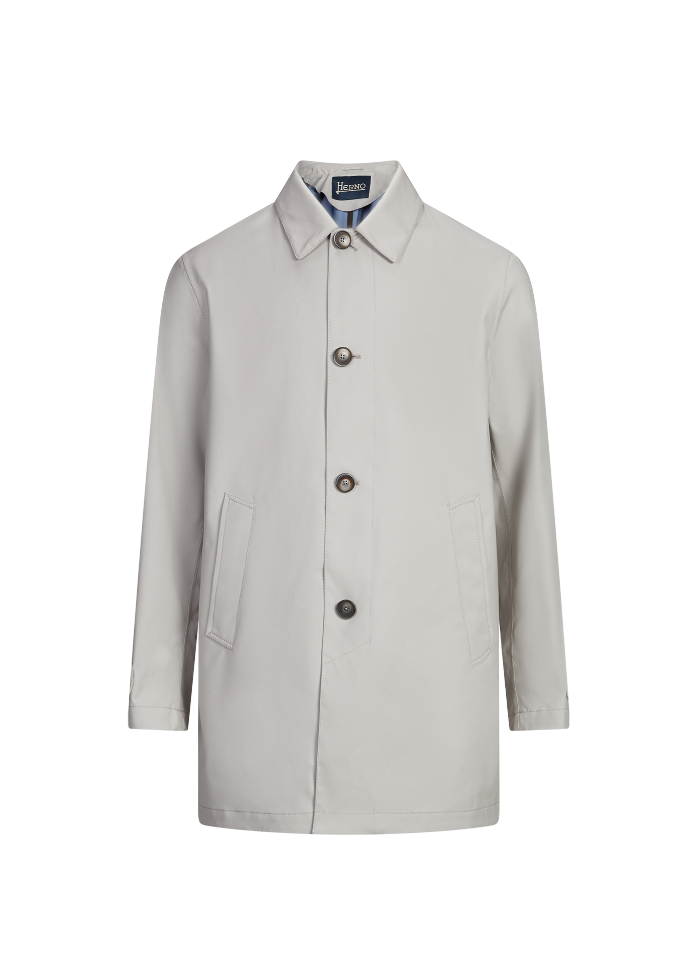 Waterproof plain classic collar HERNO Grey