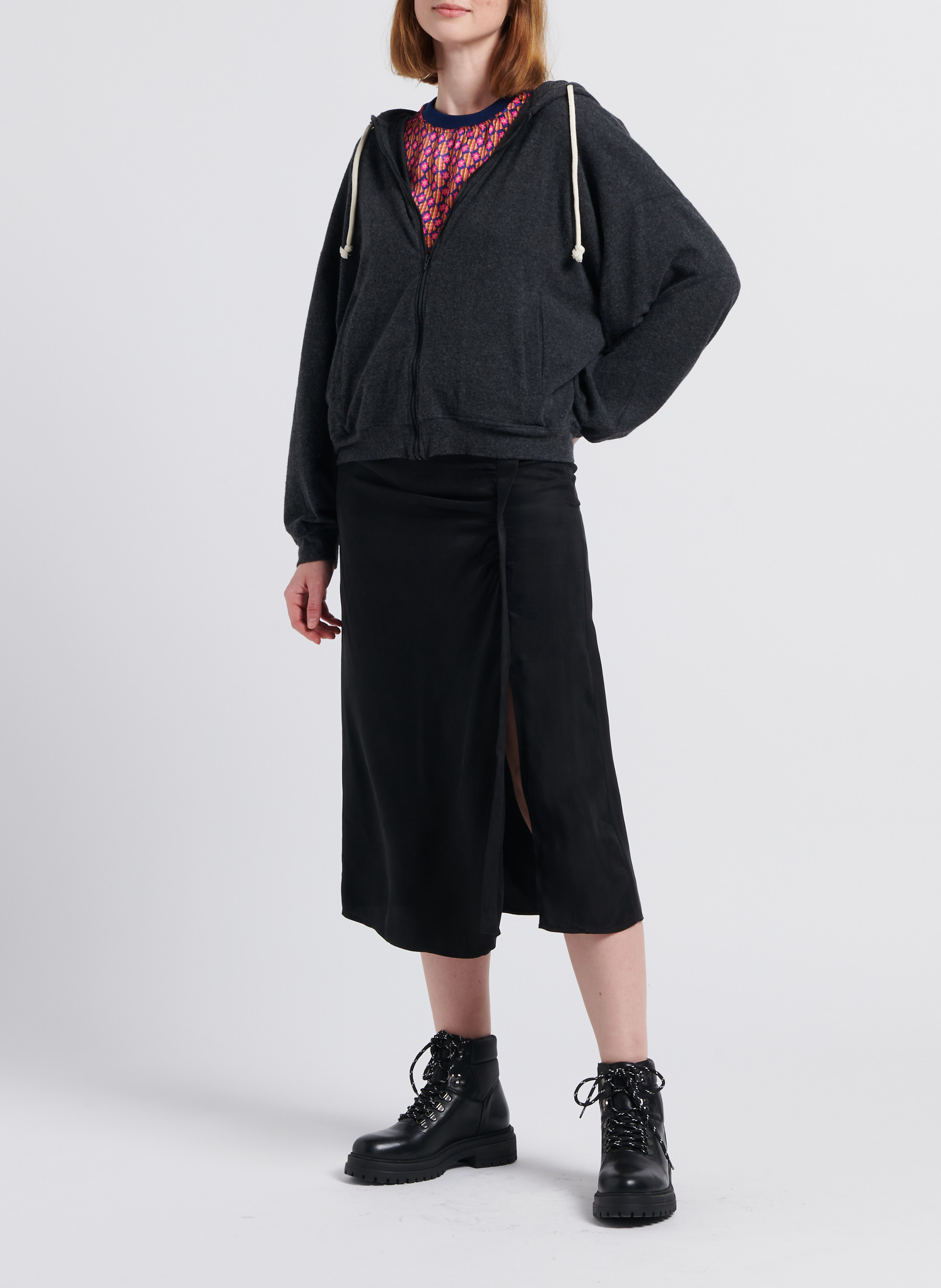 Sweat à capuche en coton mélangé ypawood AMERICAN VINTAGE Noir