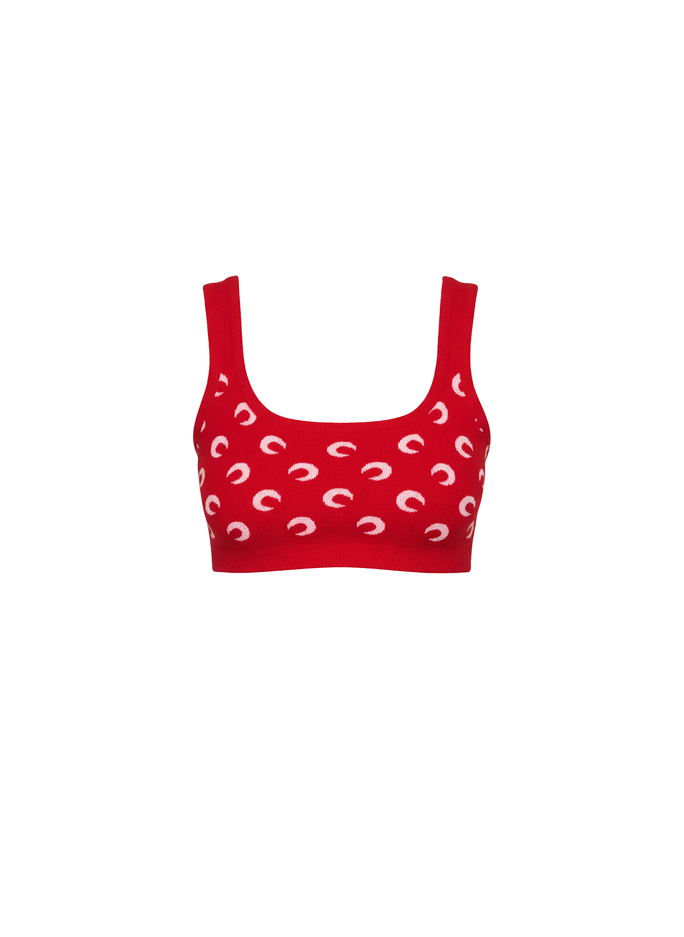 Brassière moon jacquard bouclette en coton biologique MARINE SERRE Rouge