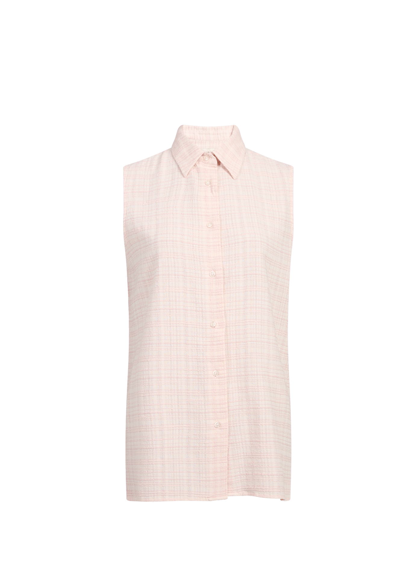 Ärmelloses gestreiftes Top mit Knopfleiste OFFICINE GENERALE Rosa