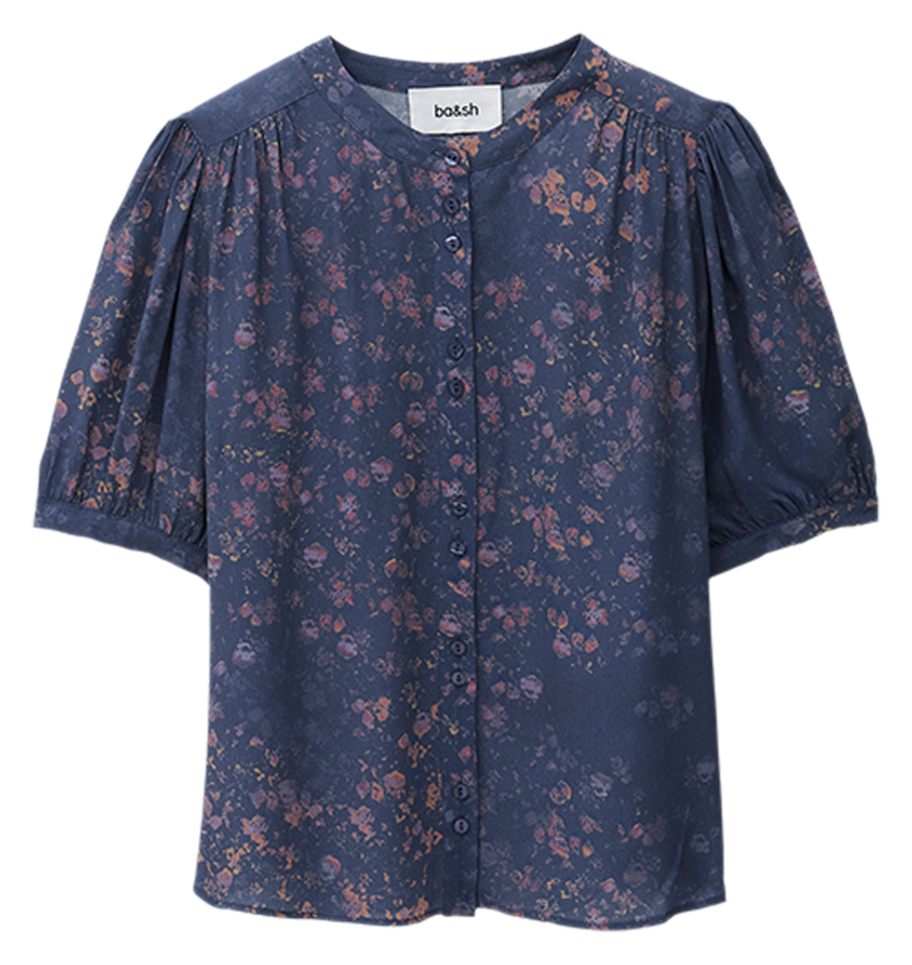 Blouse col rond imprimée novella BA&SH Bleu