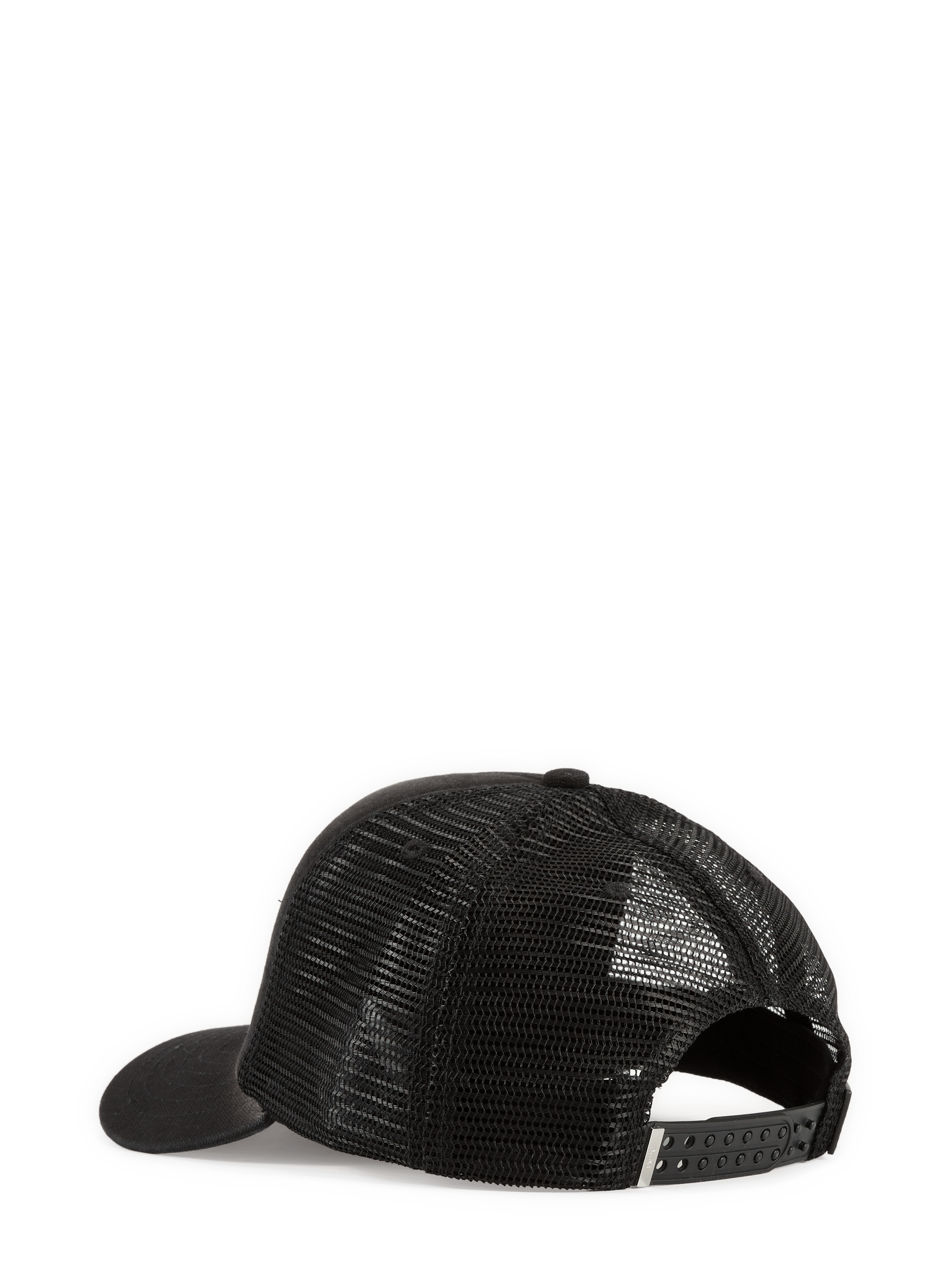 Embroidered logo cotton Trucker cap AMIRI Black