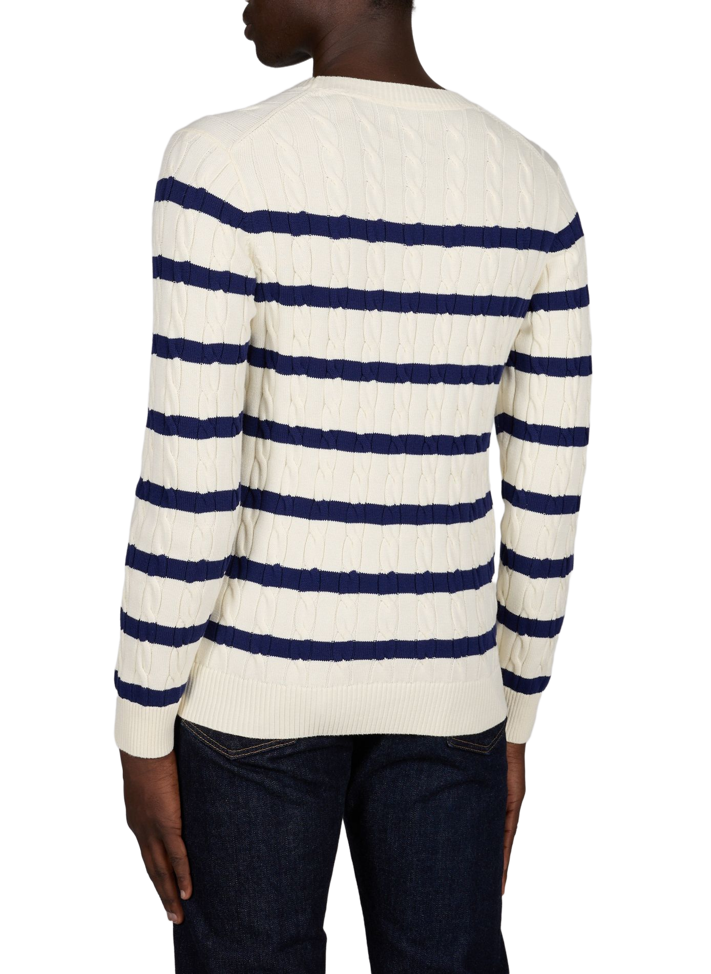 Pull en maille côtelée en coton GANT Beige