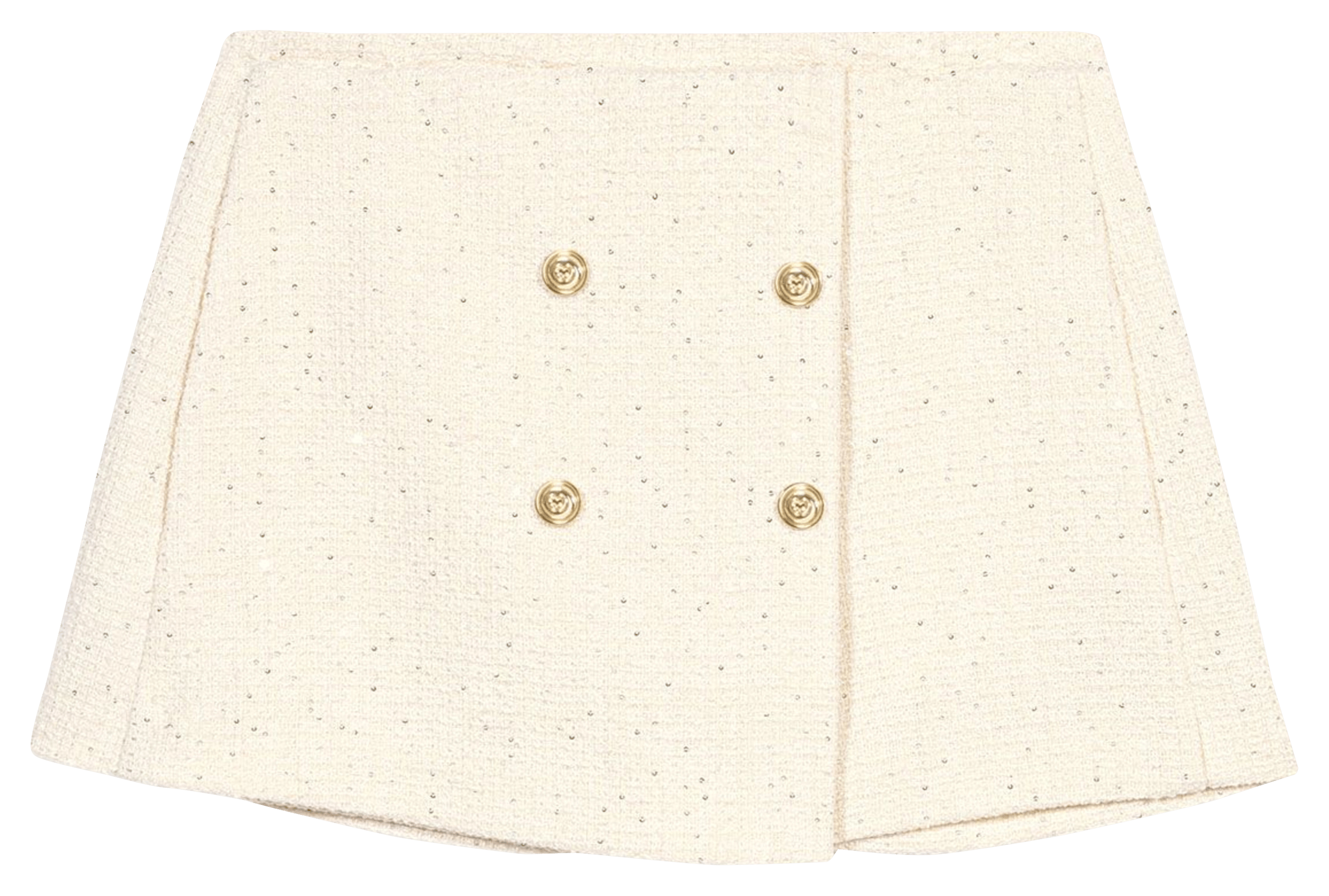 Short effet jupe boutonné en tweed MAJE Beige