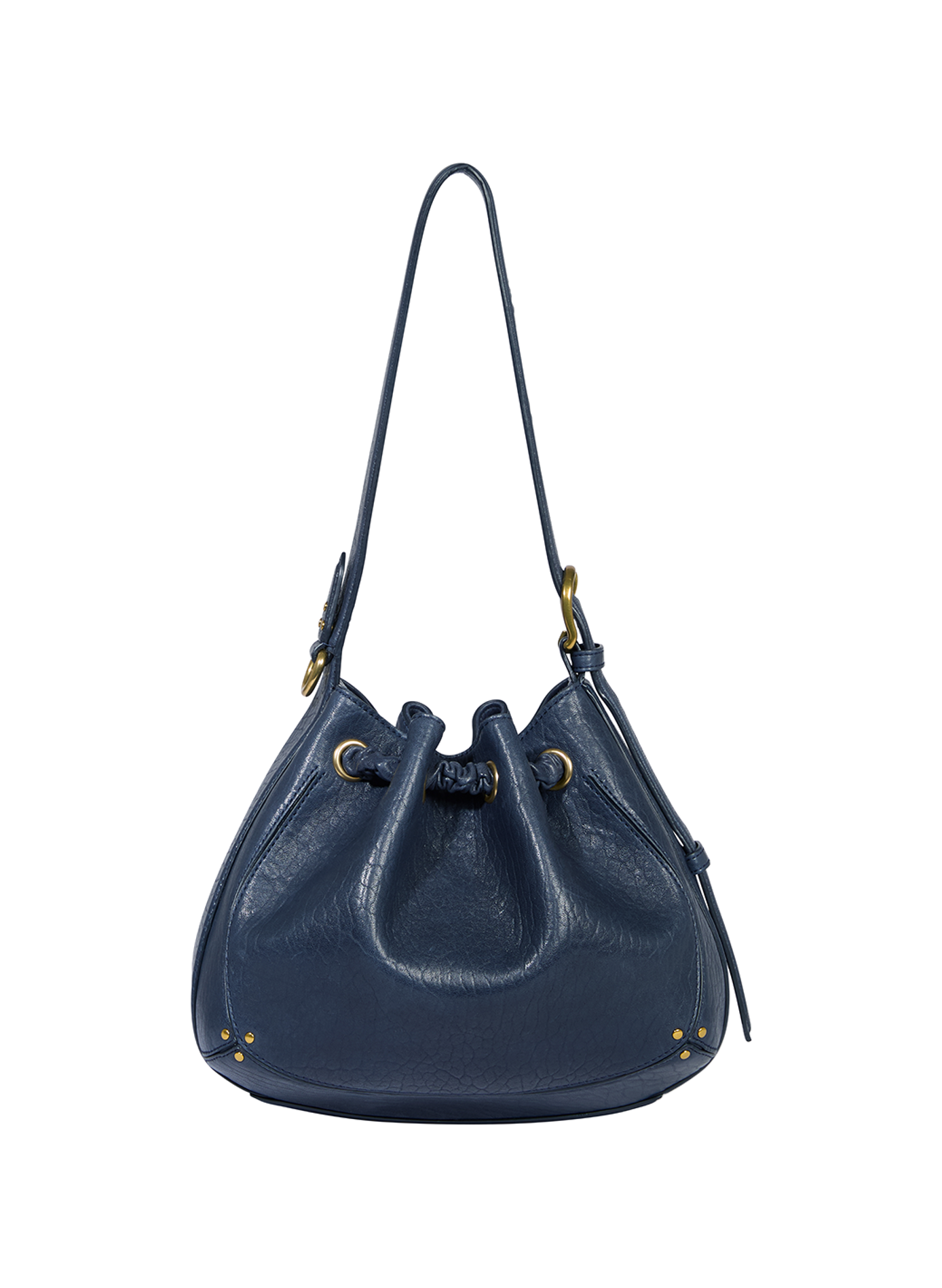 Sac épaule craquelé en cuir JÉRÔME DREYFUSS Bleu
