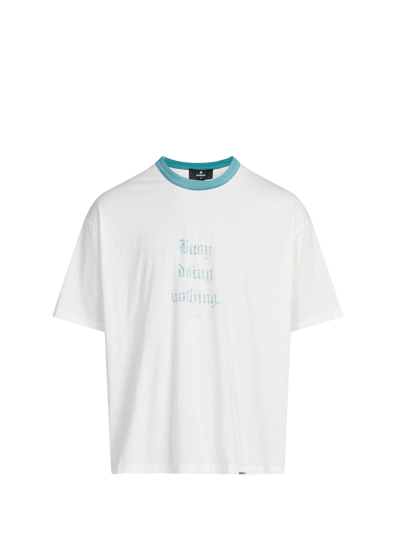T-shirt droit imprimé en coton mélangé REPRESENT Blanc