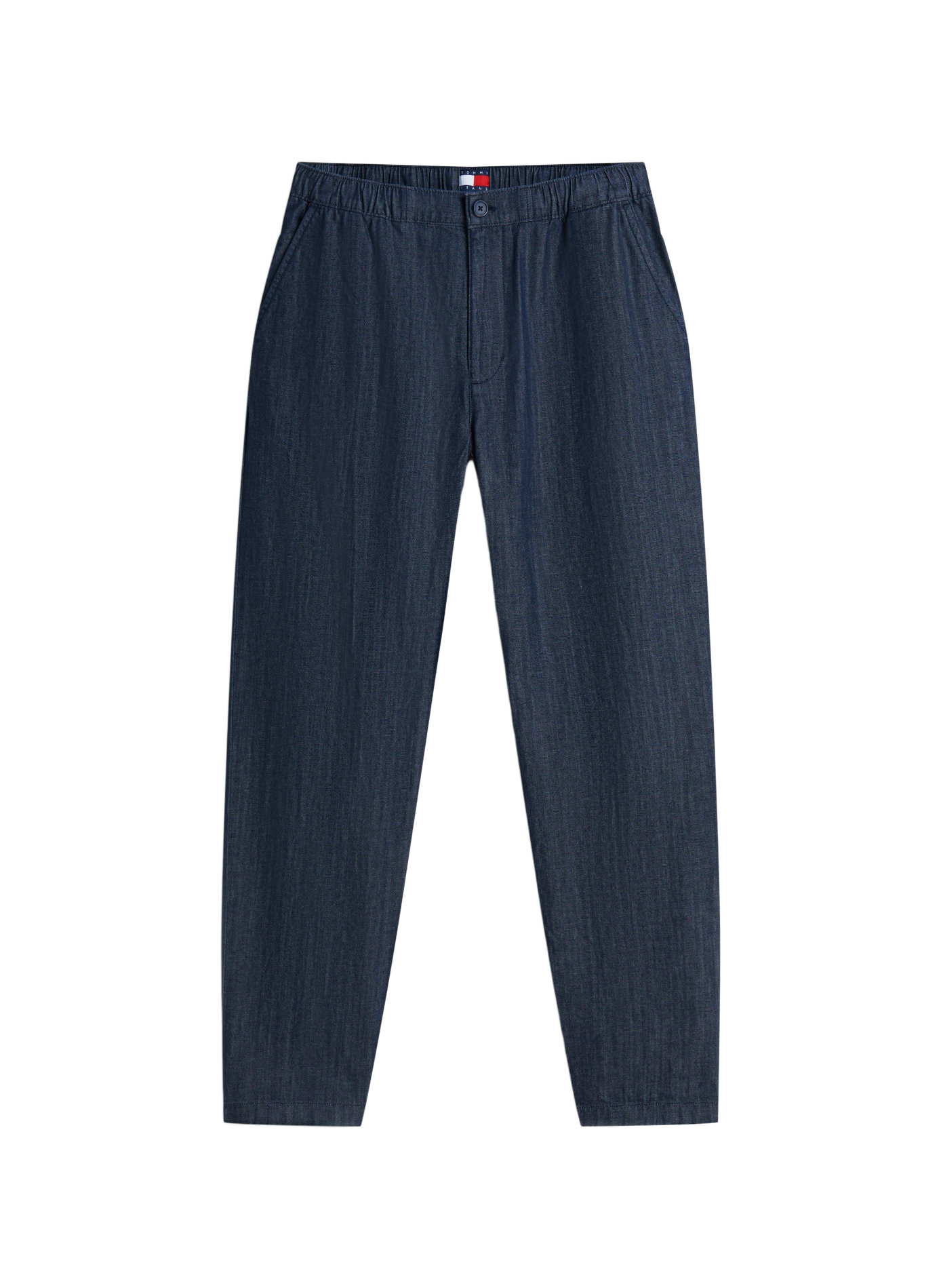 Straight leg denim effect trousers TOMMY HILFIGER Blue