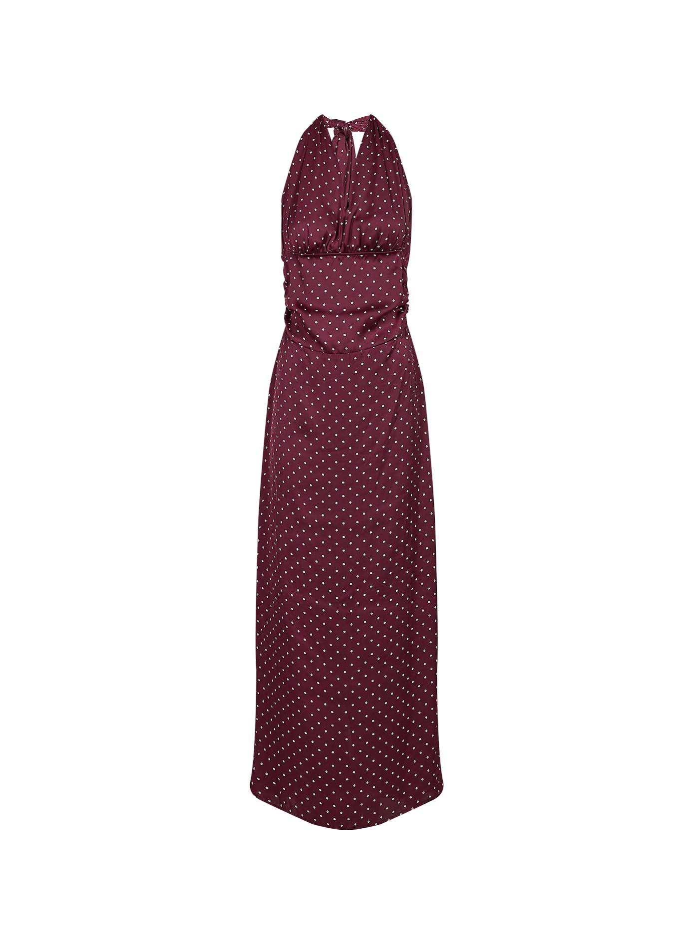 Long printed dress with scarf ROTATE Red