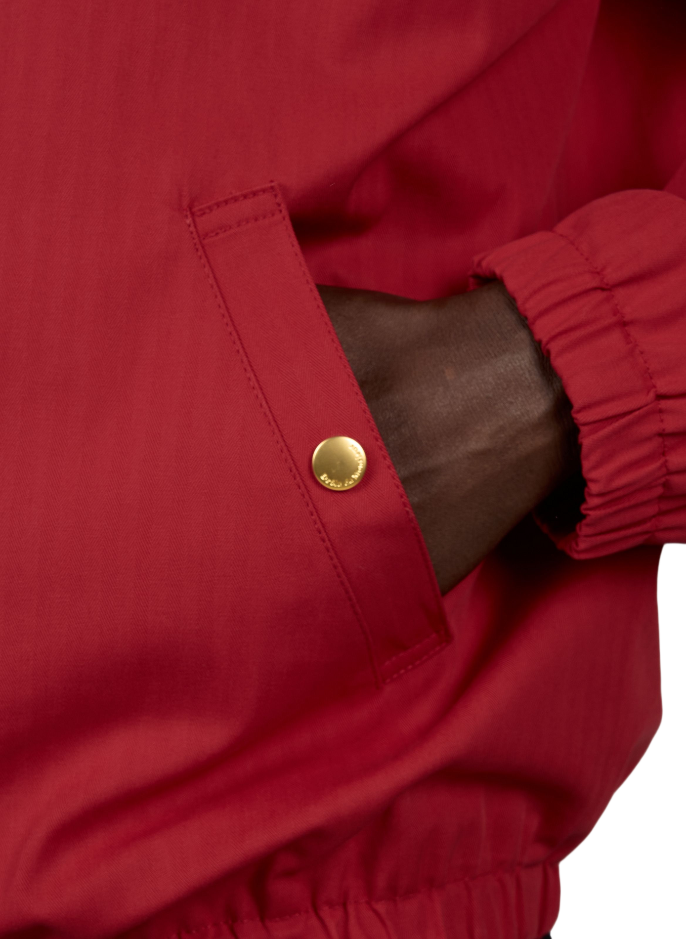 Blouson à col classique à logo brodé DROLE DE MONSIEUR Rouge