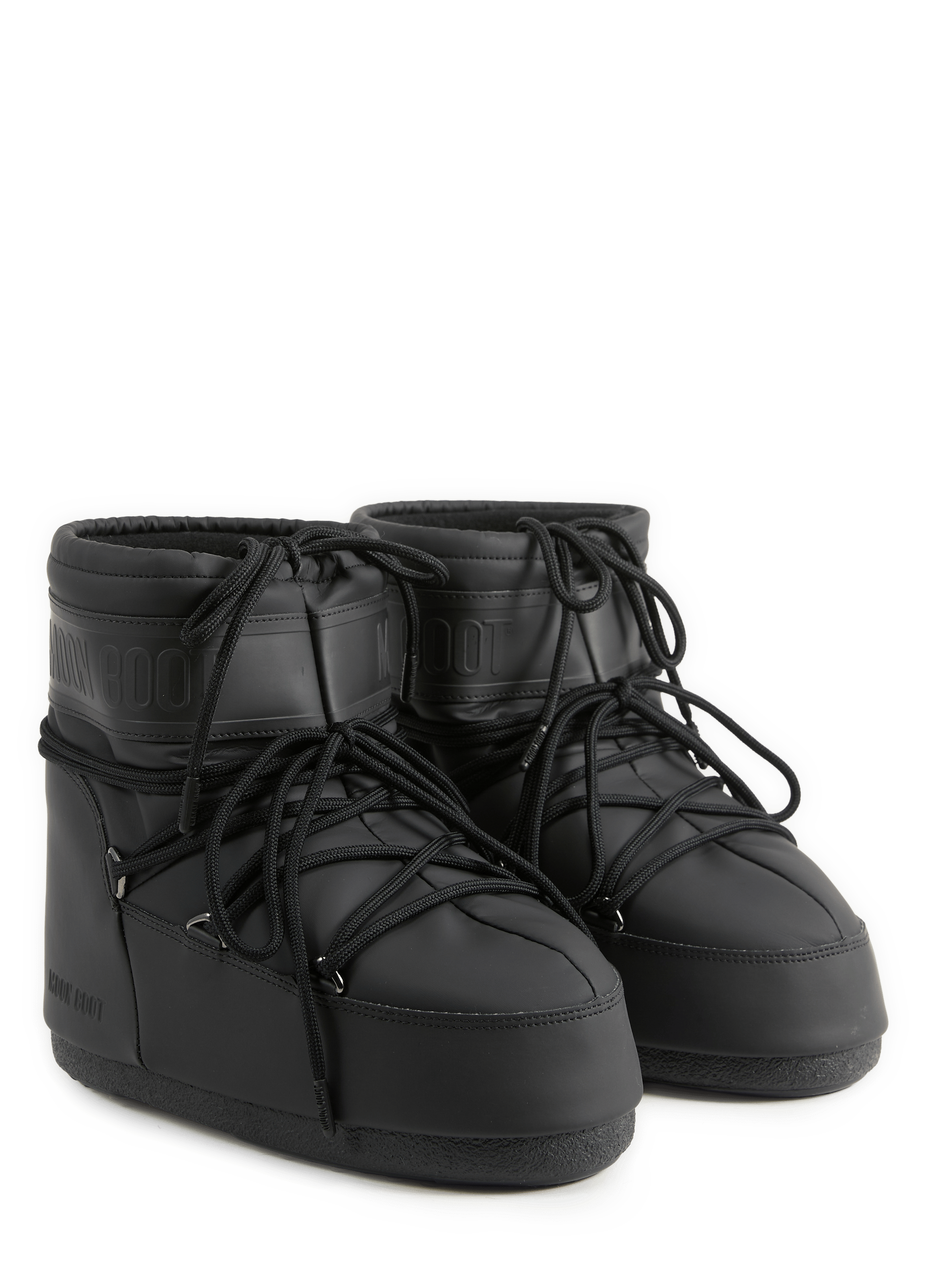 MB ICON LOW RUBBER lace-up ankle boots MOON BOOT Black