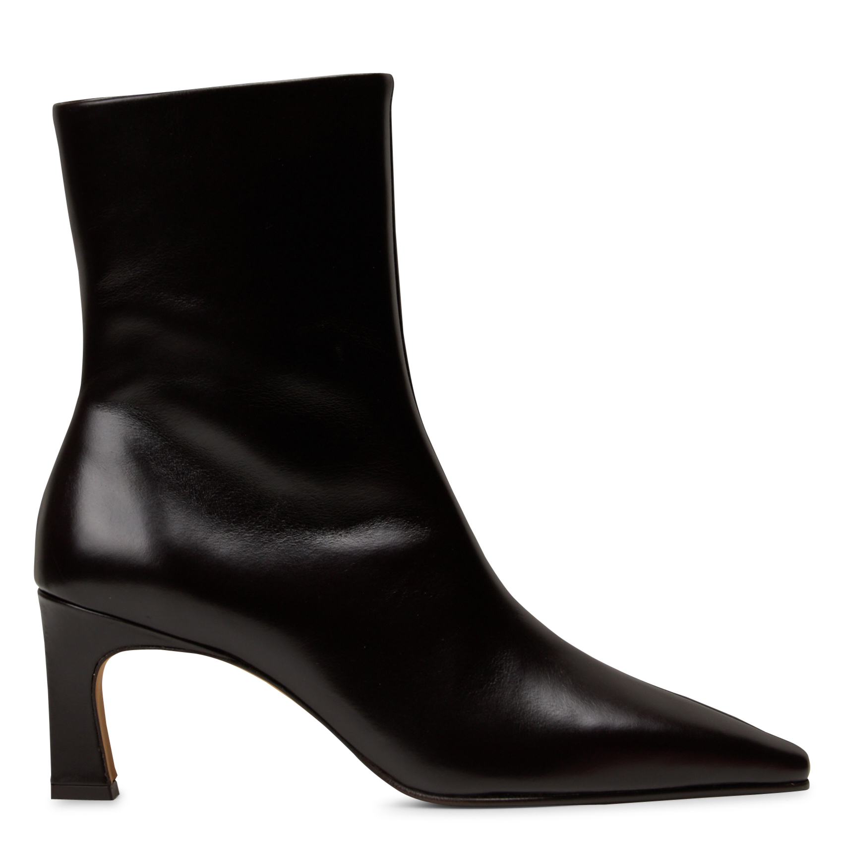 Bottines zippées en cuir emilie  Espresso