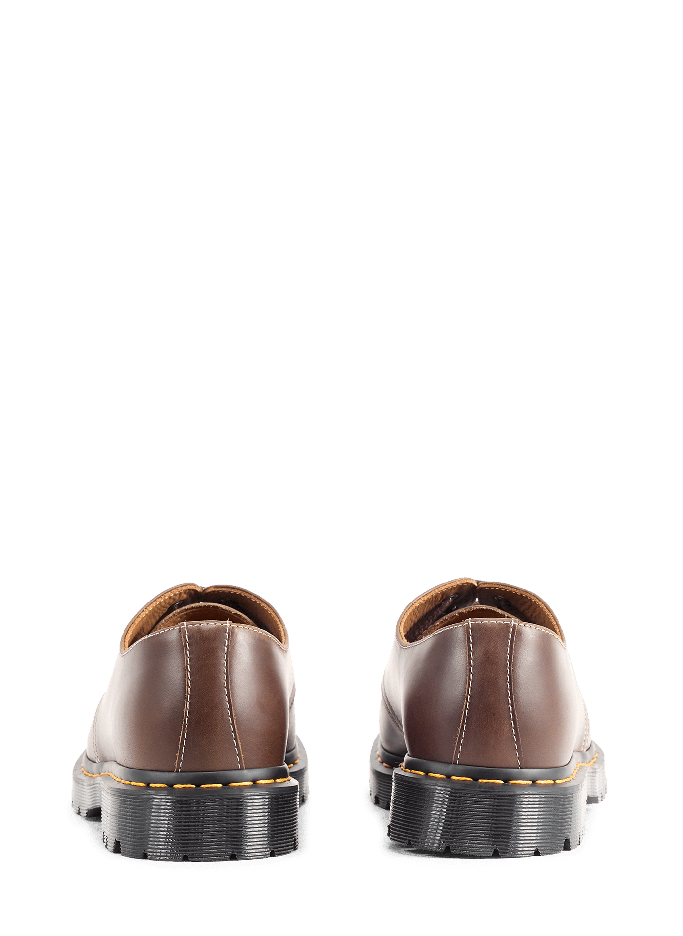Derbies in effen runderleer DR. MARTENS Bruin