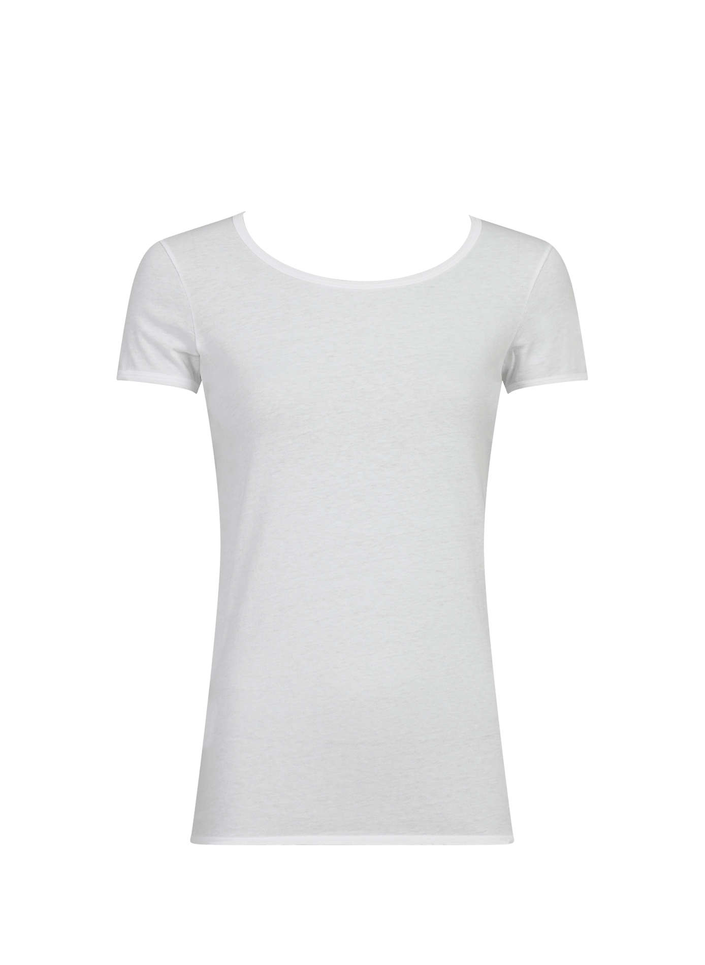 Tailliertes einfarbiges Baumwoll-T-Shirt CALVIN KLEIN COLLECTION Weiss