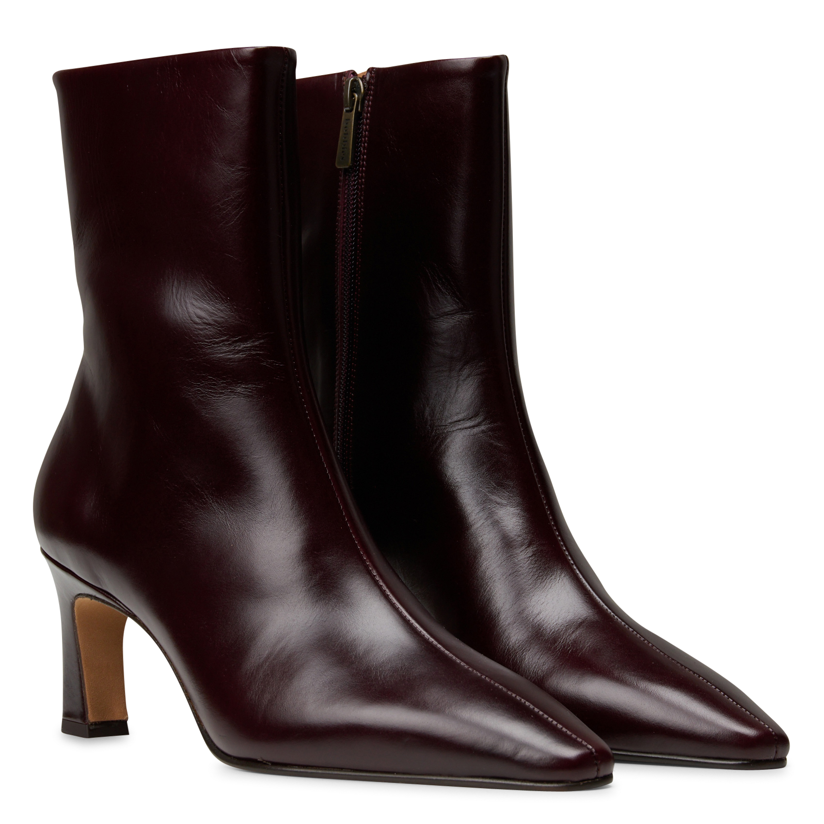 Bottines zippées en cuir emilie BOBBIES Violet