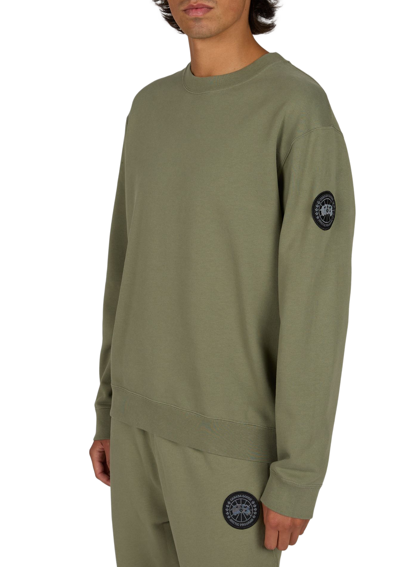 Gerader Baumwoll-Sweatshirt Loon CANADA GOOSE Khaki