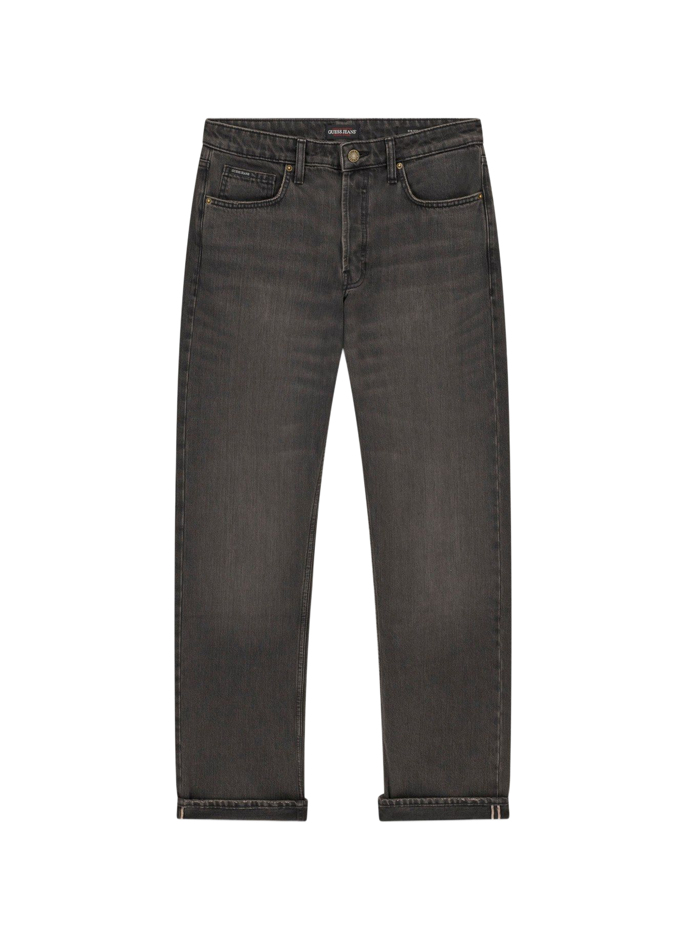 Straight-leg cotton-blend jeans GUESS Black