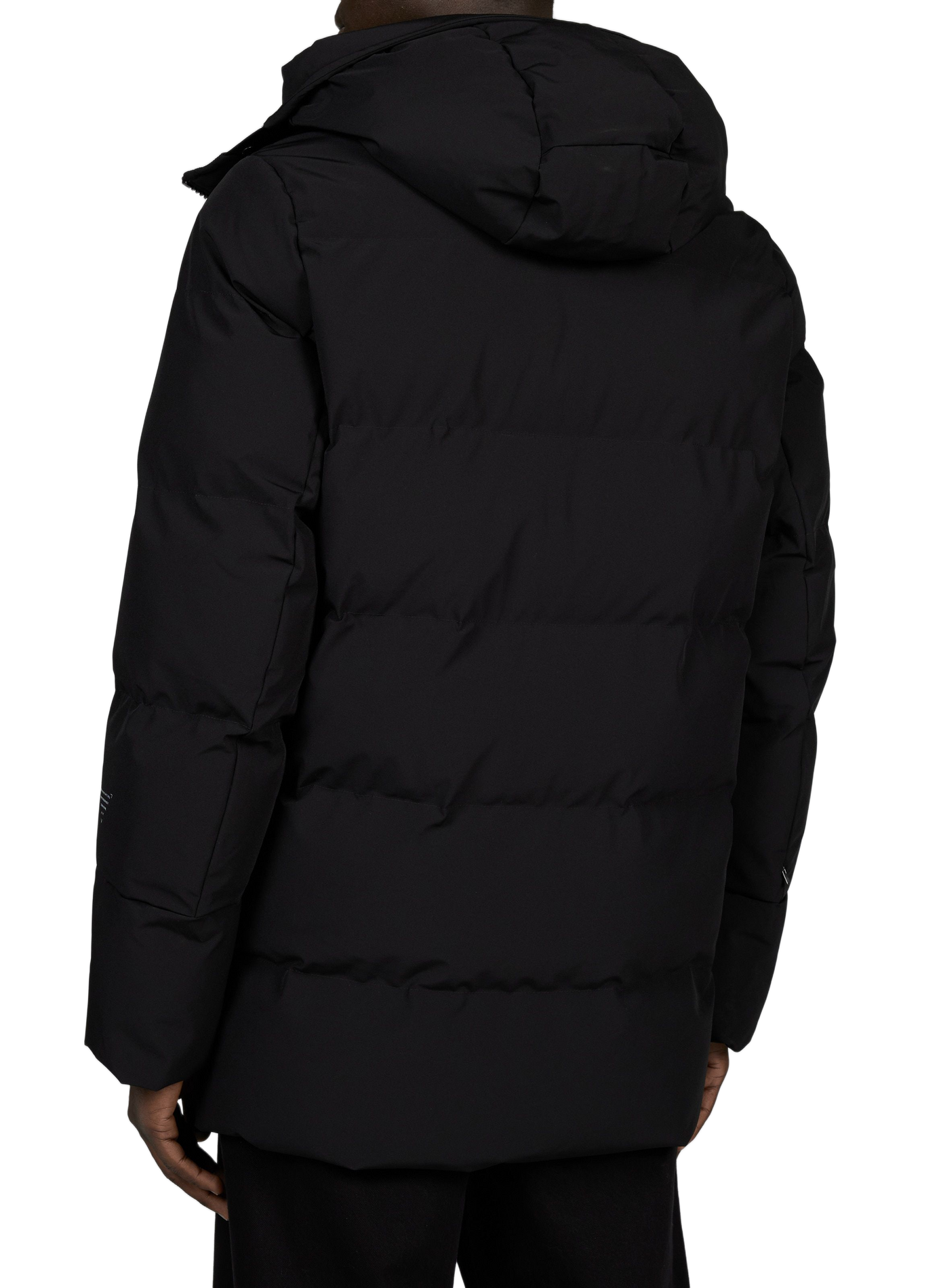 Gerade Parka mit einfarbiger Kapuze KRAKATAU Schwarz