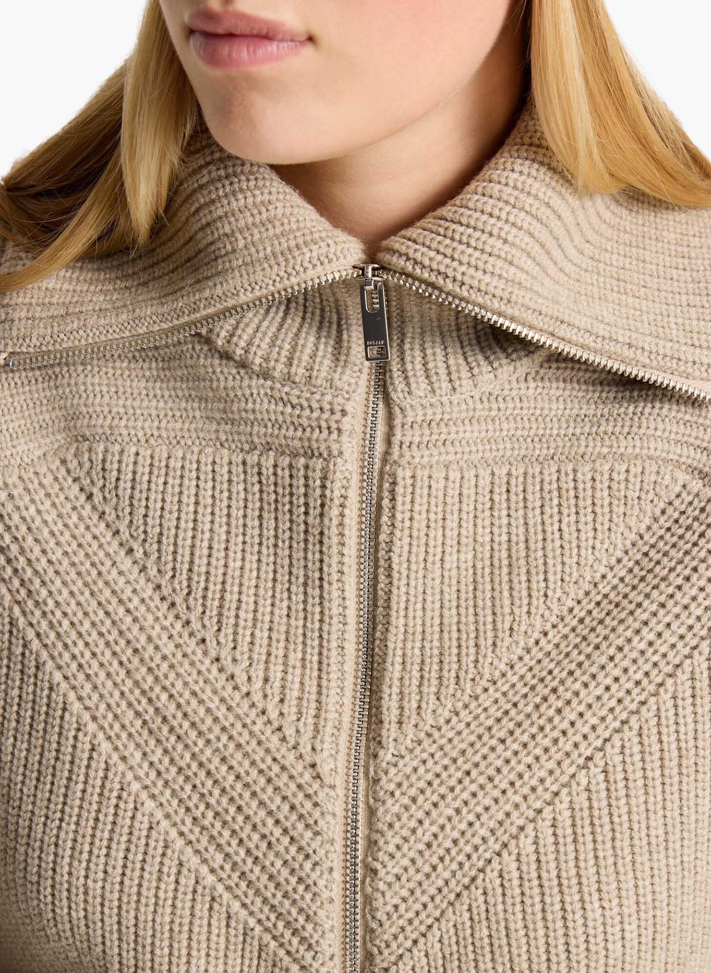 Gilet hesyala col polo coupe regular FUSALP Beige