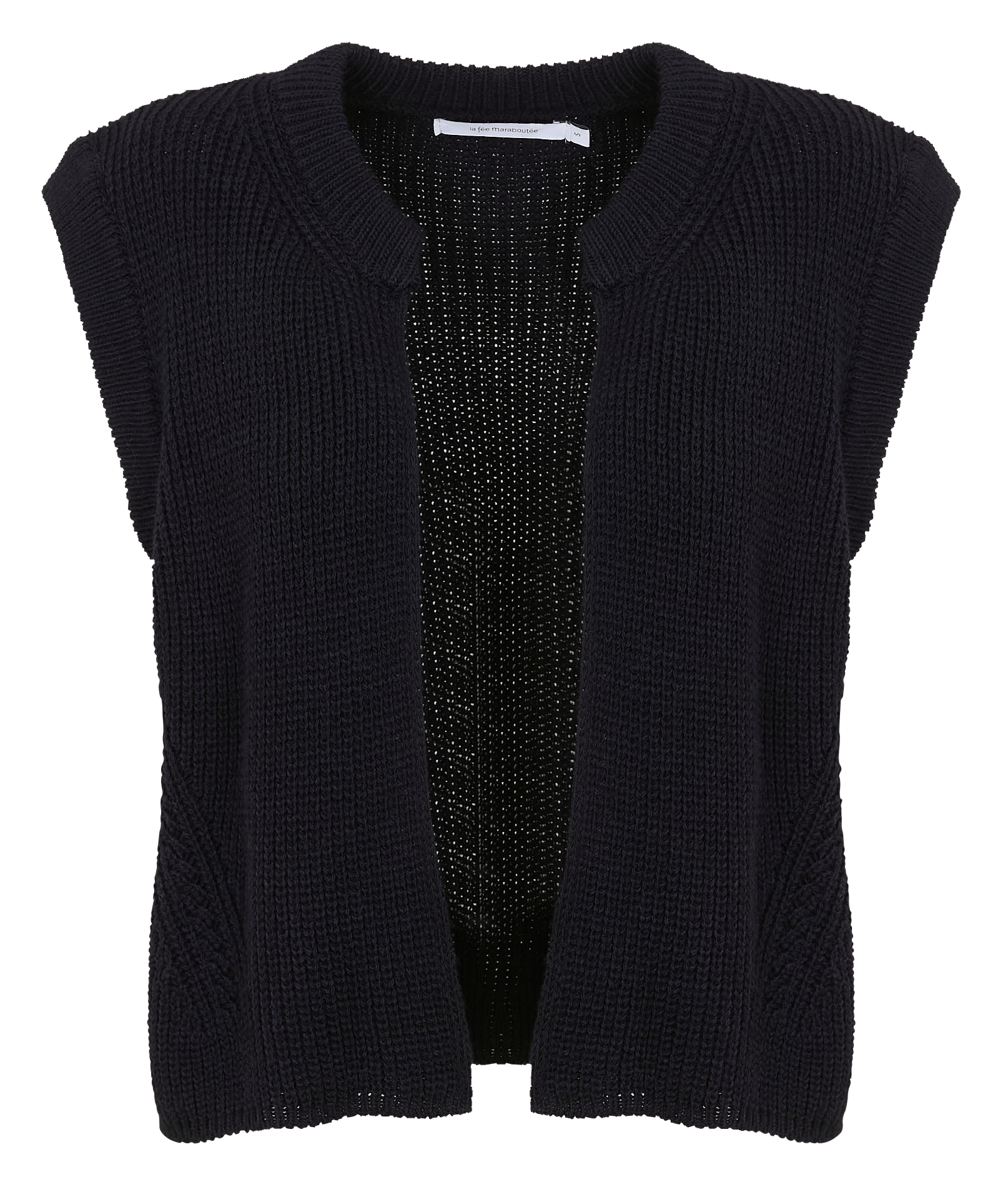 Ronde hals vest LA FEE MARABOUTEE Blauw