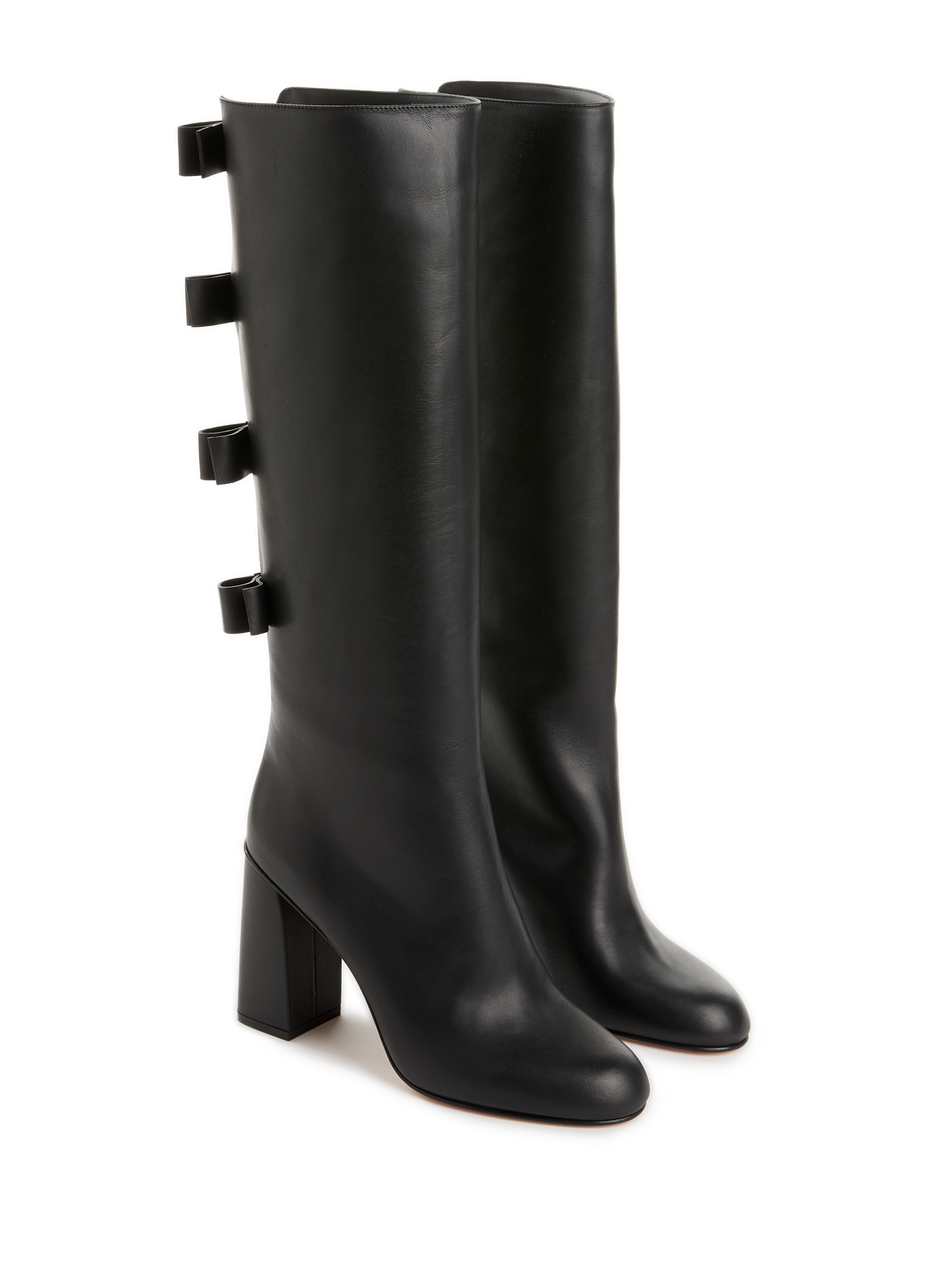 Bottes à noeud en cuir