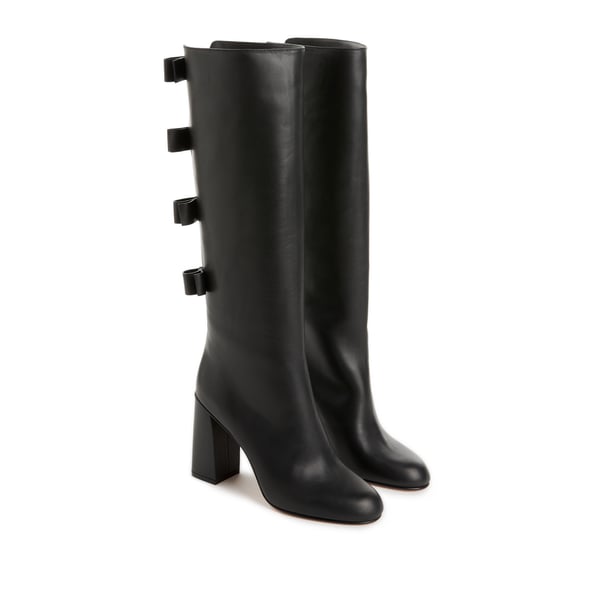 Bottes à noeud en cuir