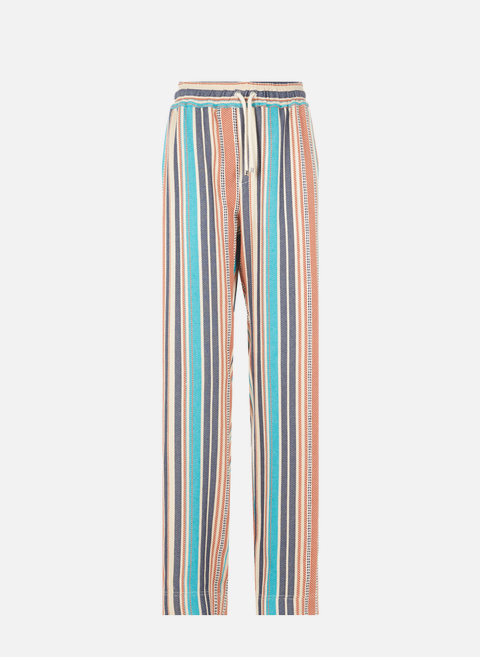 Pantalon rayé large MulticoloreBENJAMIN BENMOYAL 