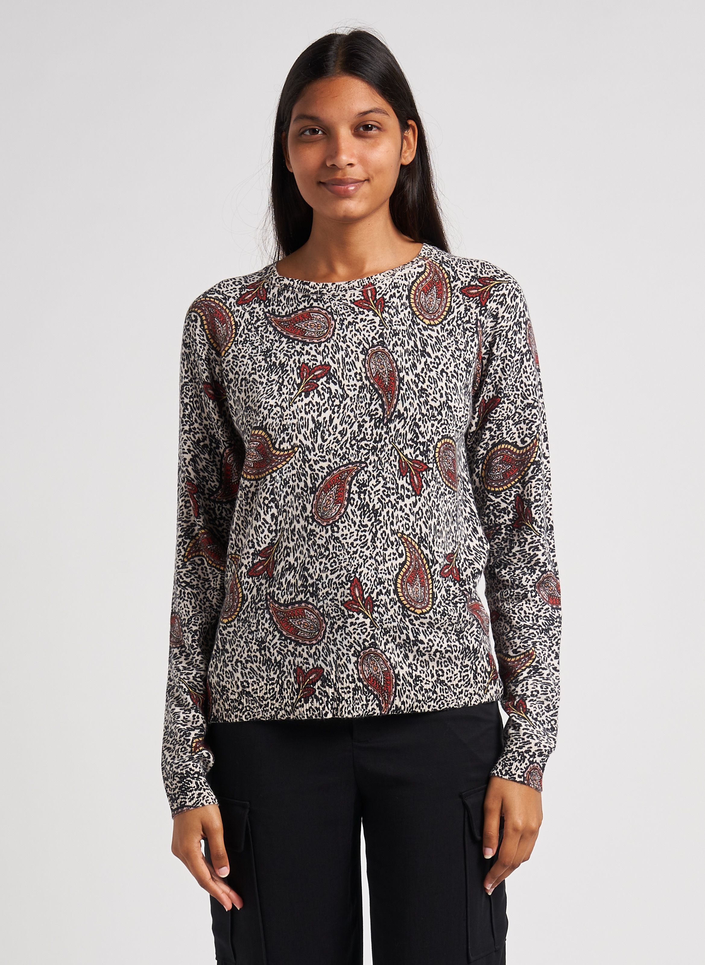 Pull imprime leopard online femme